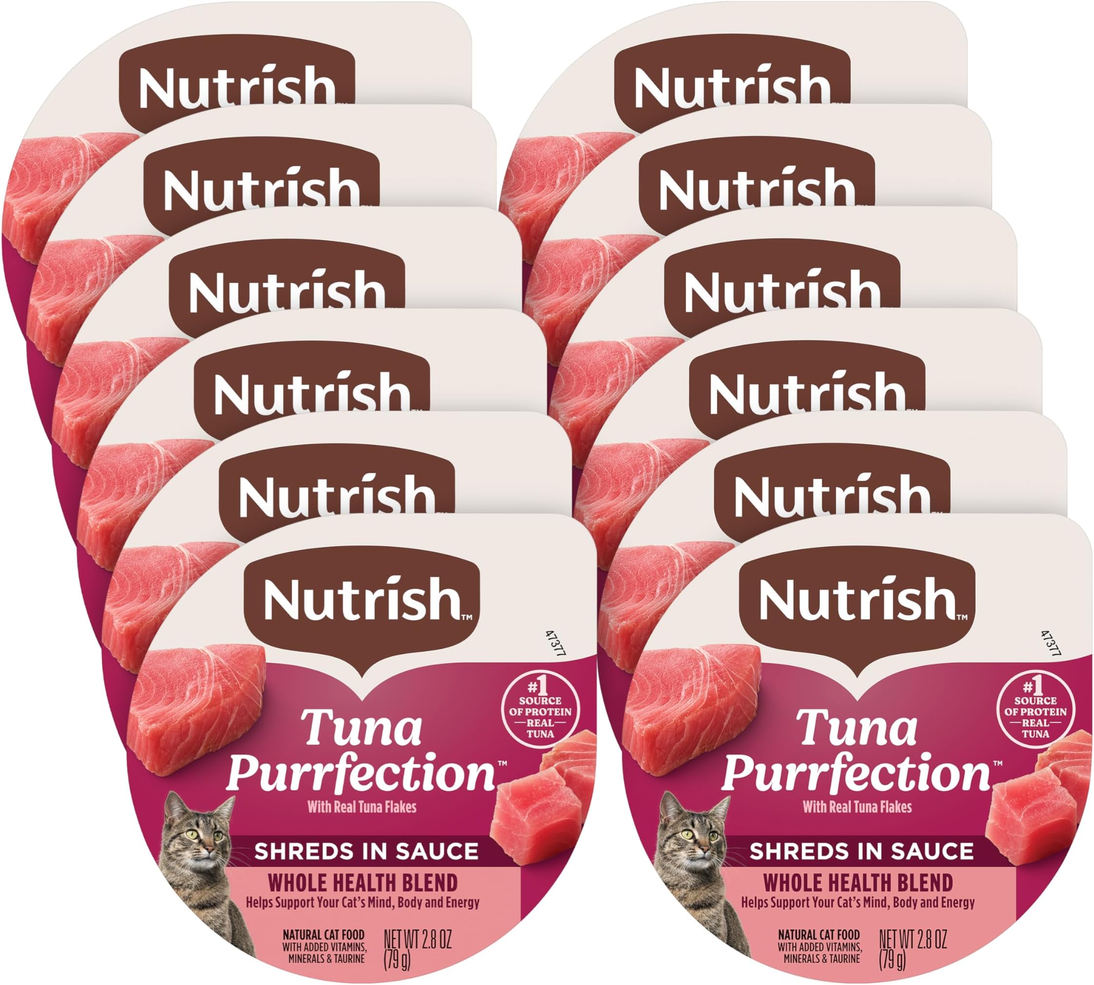 Nutrish Grain Free Tuna Purrfection Wet Cat Food, 2.8 oz. Cup (Rachael Ray)