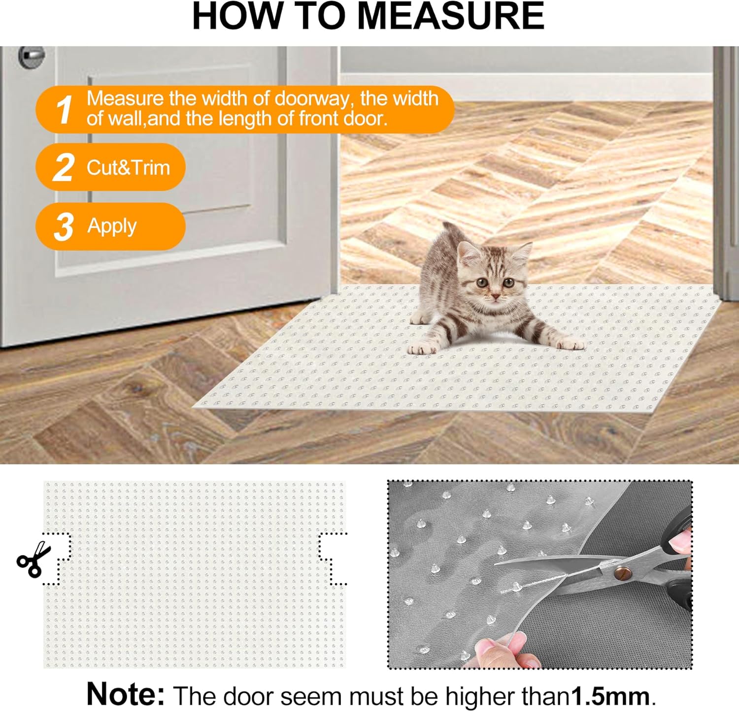 Carpet Protector for Pets - 98.4in*15.7in Plastic Office Chair Mat for Carpet Floor for Rolling Chair Mat Protector Carpeted Floors Mats, Heavy Duty Desk Chair Mat for carpet Floors (Easy to Cut)
