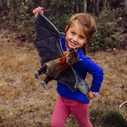 Miniatura 5 de Paquete de animales de zoológico de peluche de 12 pulgadas con libro de nivel 1 (murciélago, nivel 2)