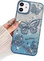 Vista 23 de BITOBE Diseñada para iPhone 16 Pro Max, Bonita Funda de Mariposa 3D Delgada con Chapado Brillante Reluciente de Lujo para Mujeres y Niñas Protectora