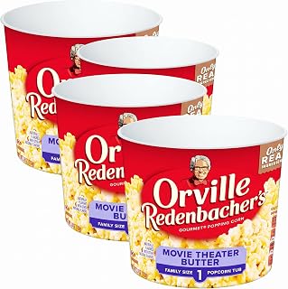 Orville Redenbacher Movie Theater Butter Microwave Popcorn Tub 4-Pack