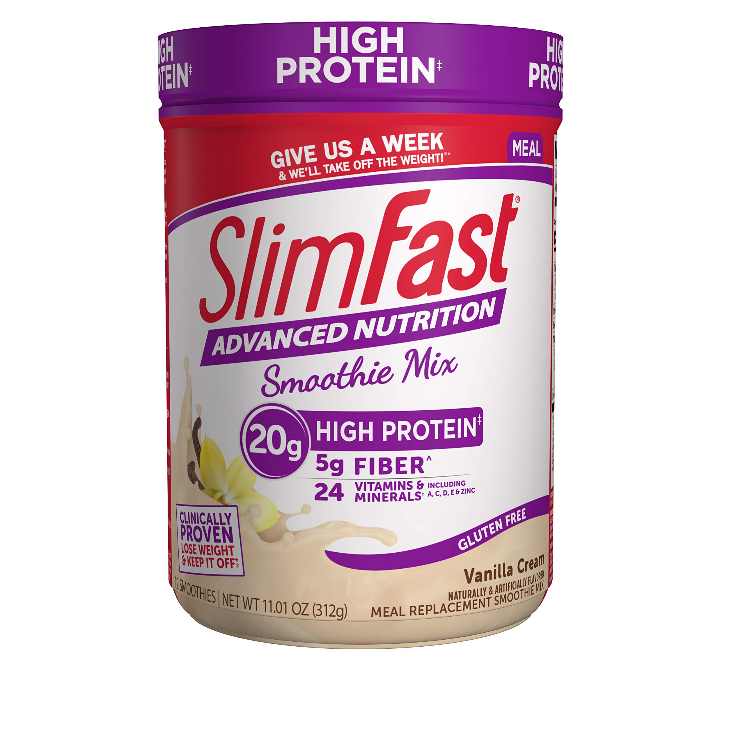 SlimFast Advanced Nutrition High Protein Meal Replacement Smoothie Mix