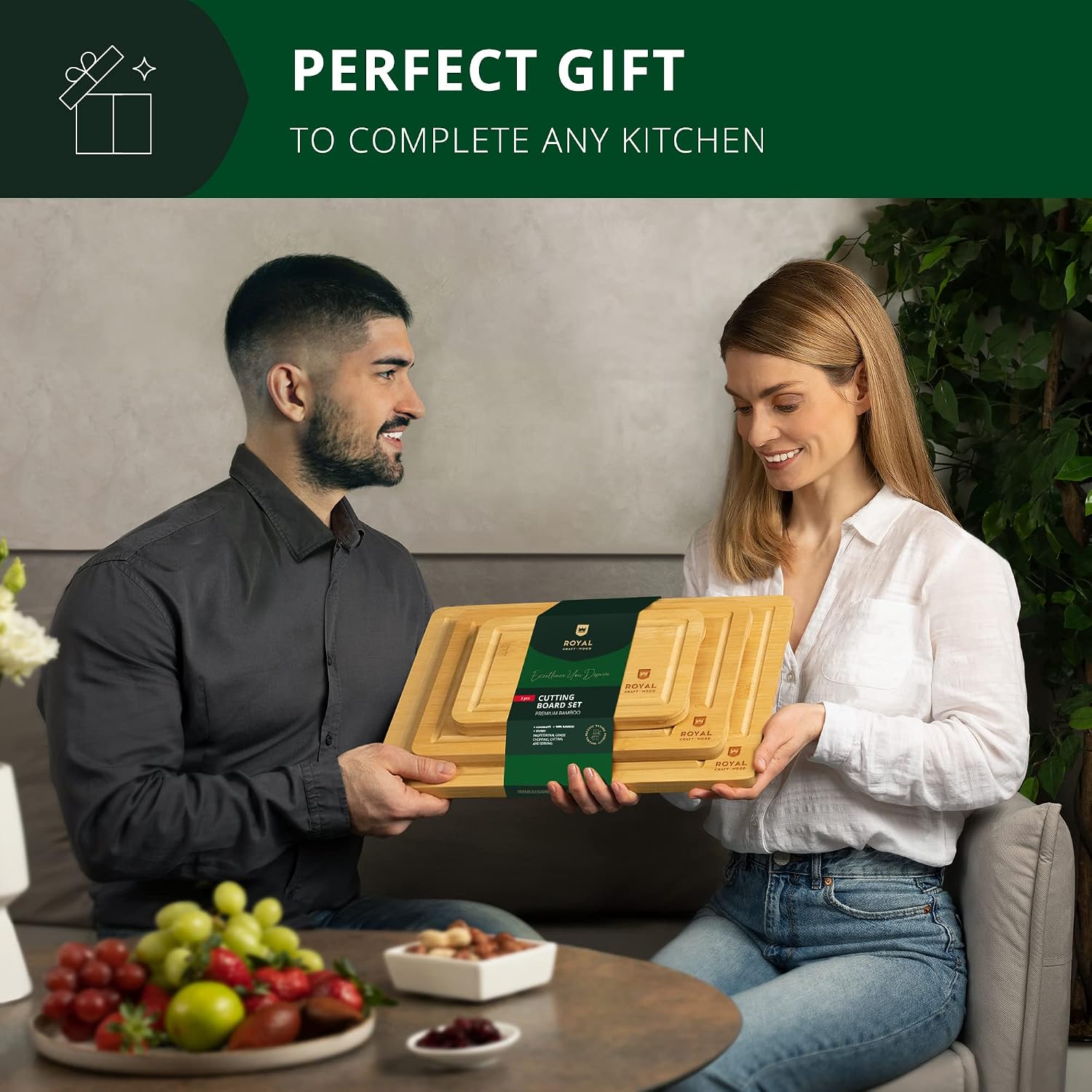 Get Special Price Wood Cutting Board Set - Bamboo Cutting Board with Juice Groove - Kitchen Chopping Board for Meat (Butcher Block) Cheese and Vegetables | Heavy Duty Serving Tray w/Handles (3-Pieces) One-Day Sale: Up to 70% Off Wood Cutting Board Set - Bamboo Cutting Board with Juice Groove - Kitchen Chopping Board for Meat (Butcher Block) Cheese and Vegetables | Heavy Duty Serving Tray w/Handles (3-Pieces)