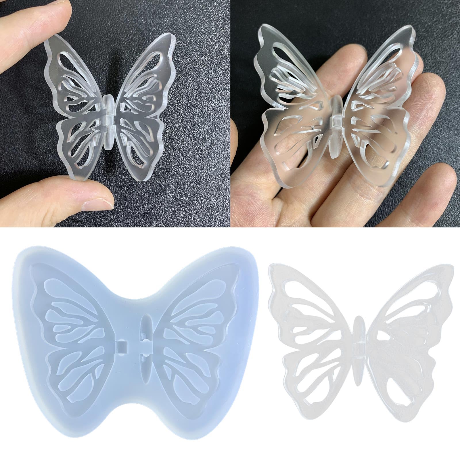 Grande farfalla ornamento mestieri stampo in silicone gioielli colata epossidica gioielli strumento fare resina artigianato fai da te decorazione domestica ornamento stampi per resina epossidica