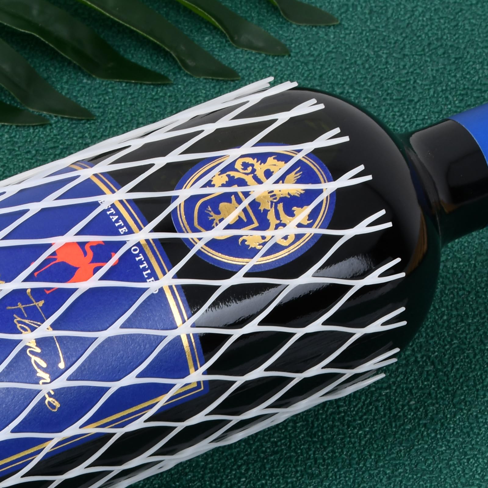 Manicotti Protettivi in Rete per Vino, in Polietilene, per Bottiglie di Liquore, 30 Pezzi Maglia in Vetro Bottiglia di Maniche 21 cm, Riutilizzabili, per Mantenere le Bottiglie al Sicuro