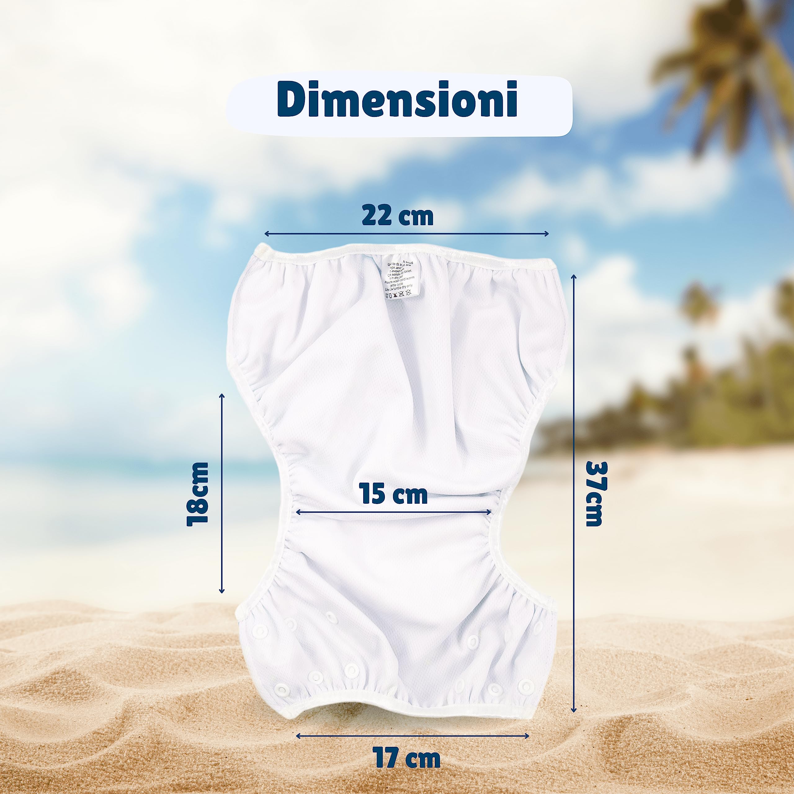 Pannolini Costumino Contenitivo Neonata per Piscina e Mare Lavabile Riutilizzabile Regolabile fino a 2 anni con Borsetta Impermeabile