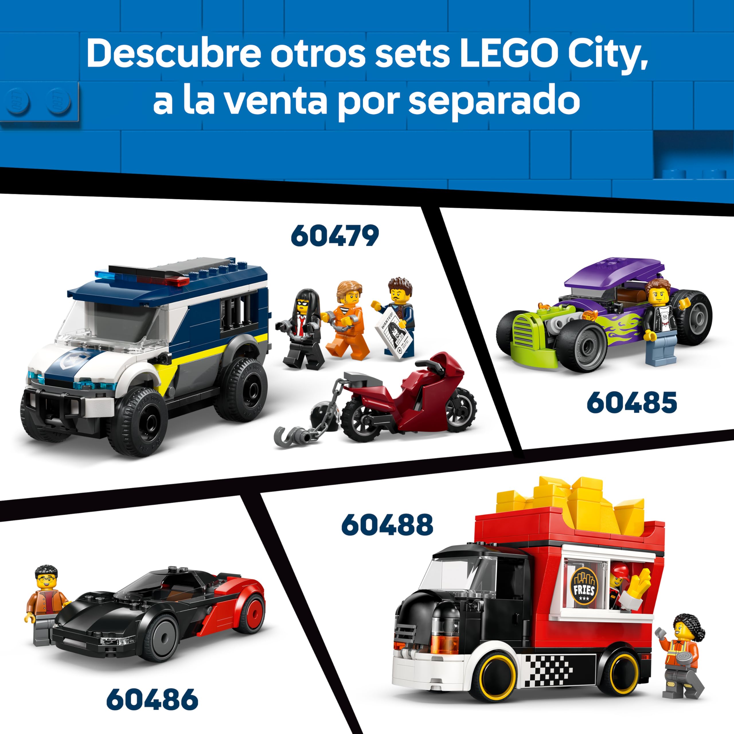 LEGO City Camión LEGO de Juguete - Maqueta de Furgoneta de Reparto con 2 Minifiguras, Carretilla, Palé y Cajas - Regalo de Cumpleaños para Niños de 6+ Años - 60500