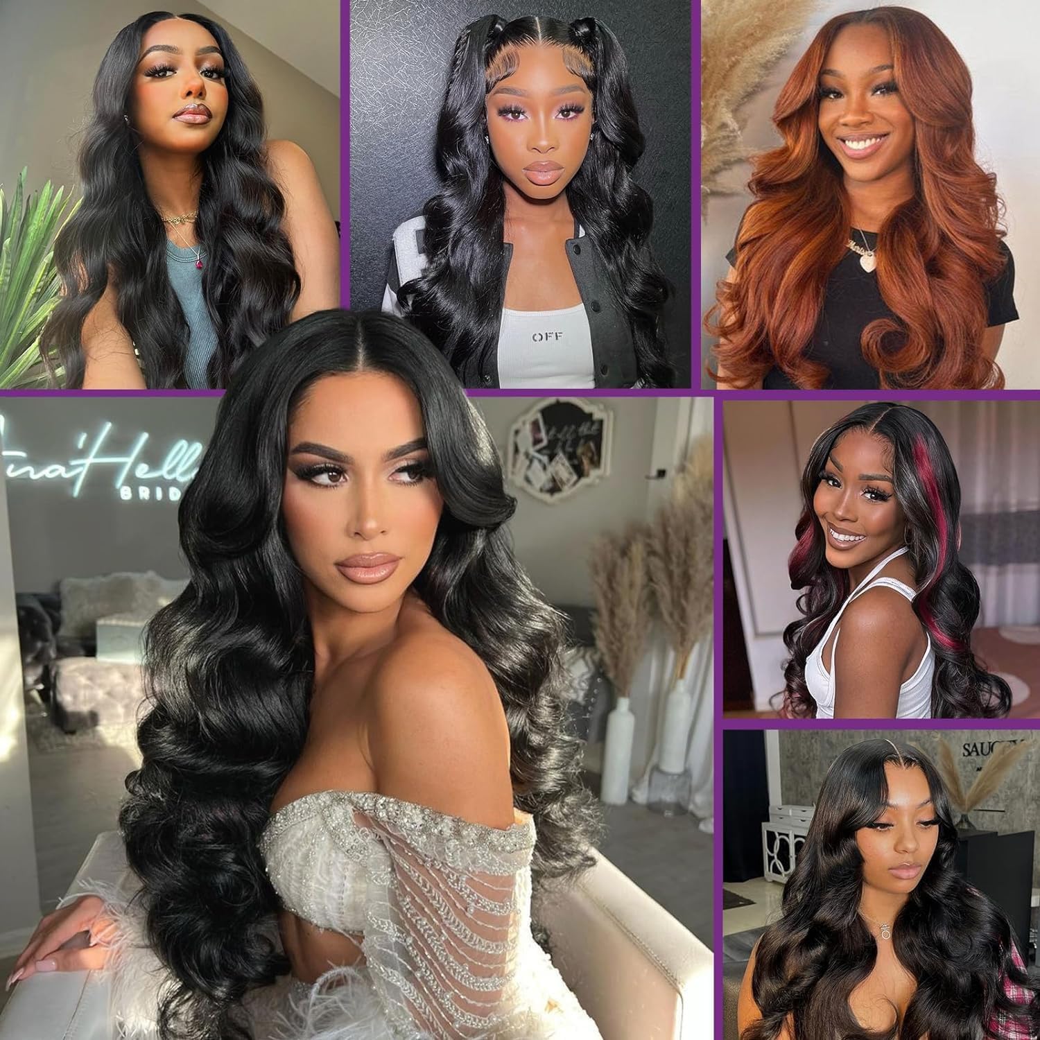 Rebasar Glueless Wigs Human Hair Pre Plucked Pre Cut Body Wave 4X4 Lace Front Wig Human Hair Pelucas de Cabello Humano para Mujeres 150% Density Natural Black 14 Pulgadas