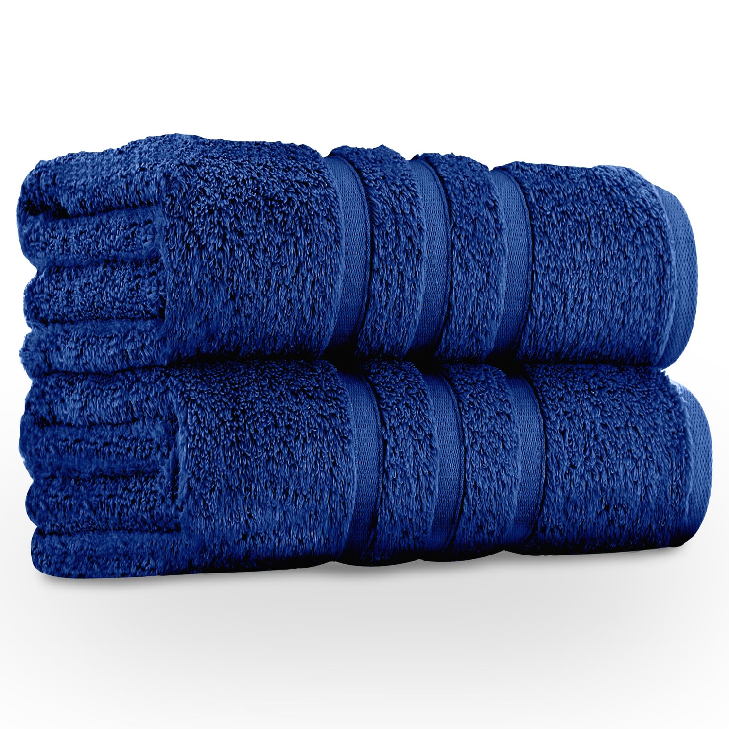 GC GAVENO CAVAILIA 550 GSM Jumbo Bath Sheets Towels Large 2Pk | Quick Dry Highly Absorbent Extra Large Bath Sheets Cotton Towels Set Hotel Quality Towel Super Jumbo Bath Sheet 100x180 Cm Electric Blue