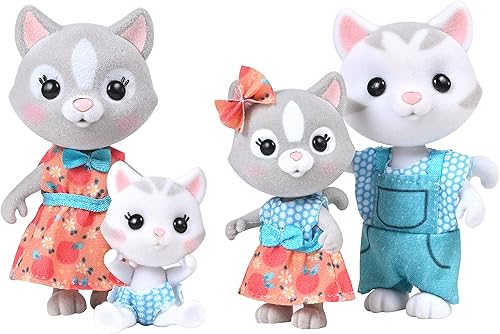 Sunny Days Entertainment Honey Bee Acres The Purringtons Cat Family 4 figuras de muñeca en miniatura talla S