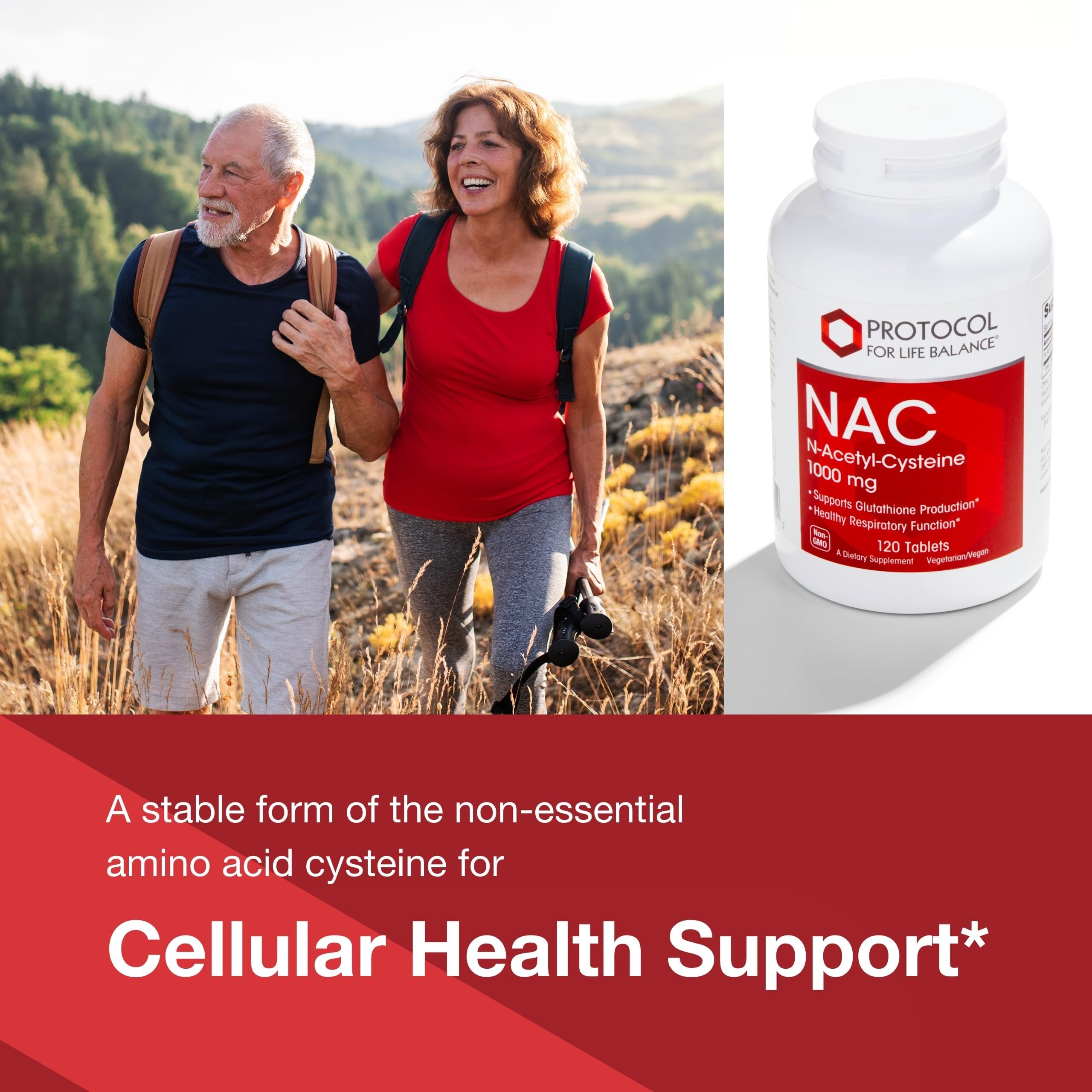 PROTOCOL FOR LIFE BALANCE NAC 1000 mg, Respiratory*, 120 Tabs — Amazon image 3