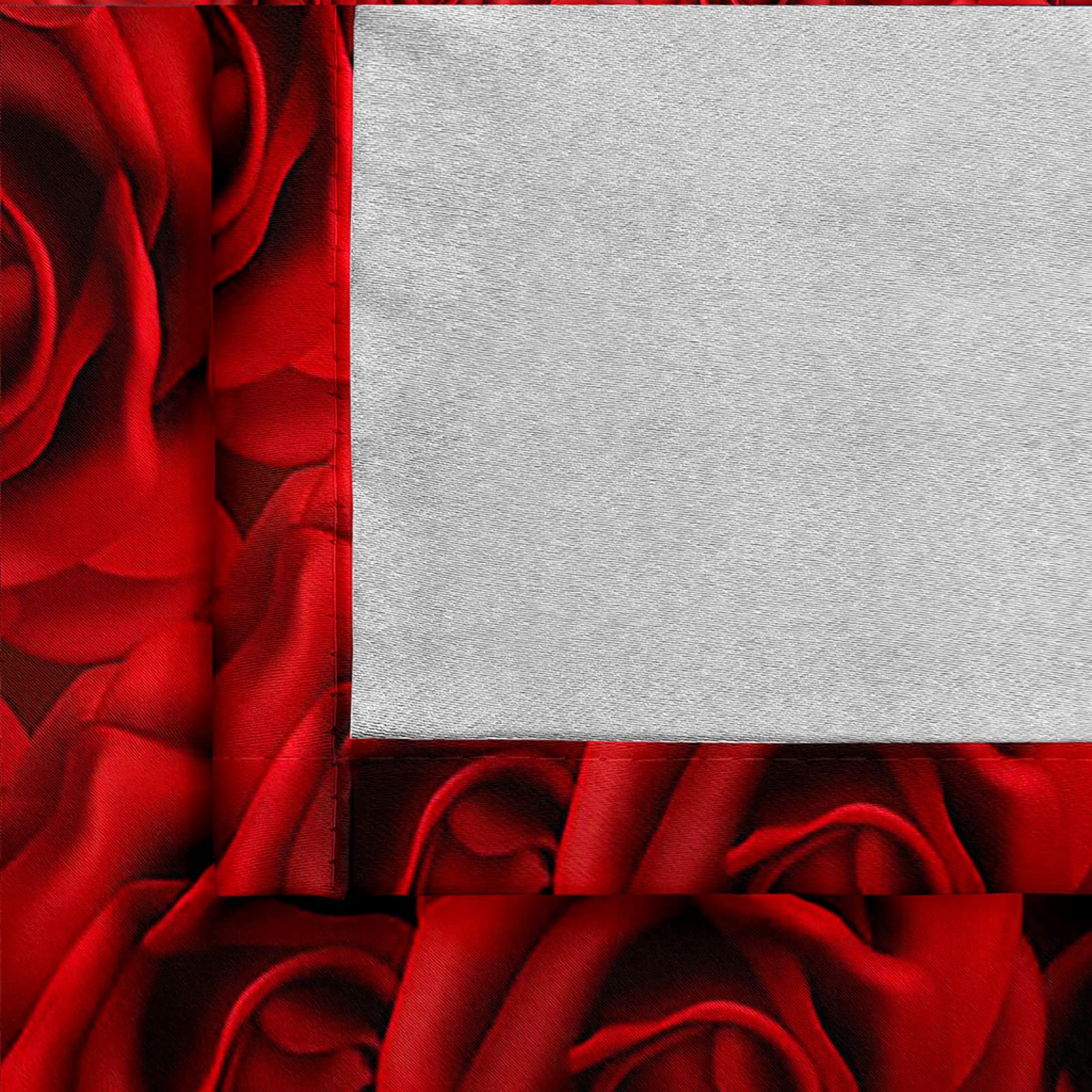 Cortinas Opacas 2 Piezas Salon - Patrón De Flor Rosa Roja De Impresión Cortinas Habitacion Juvenil 234X232cm Cortinas Aislantes Termicas con Argollas Decoración De La Ventana