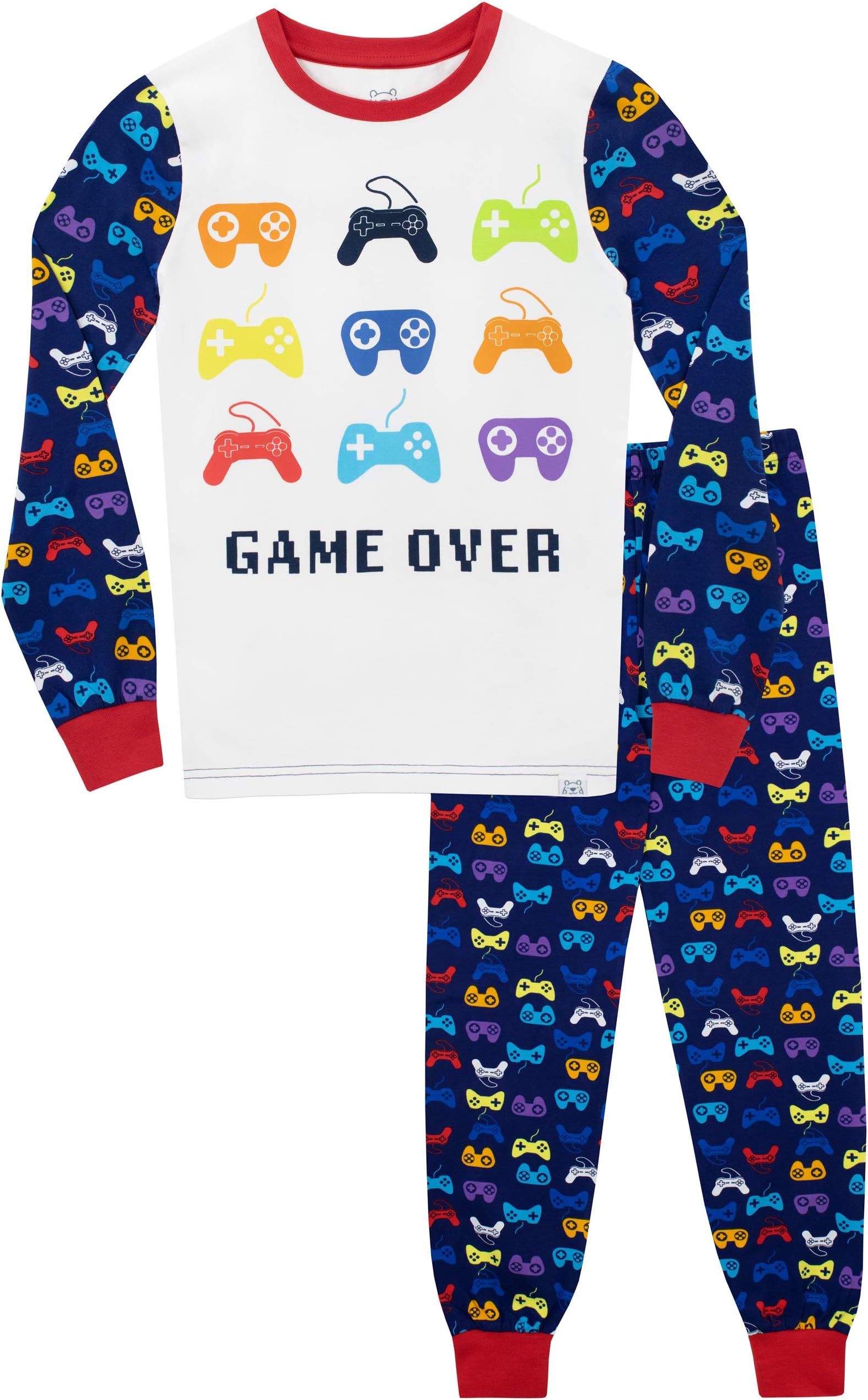 Harry BearBoys Gaming Pyjamas Snuggle Fit, Blue, 10-11 Years