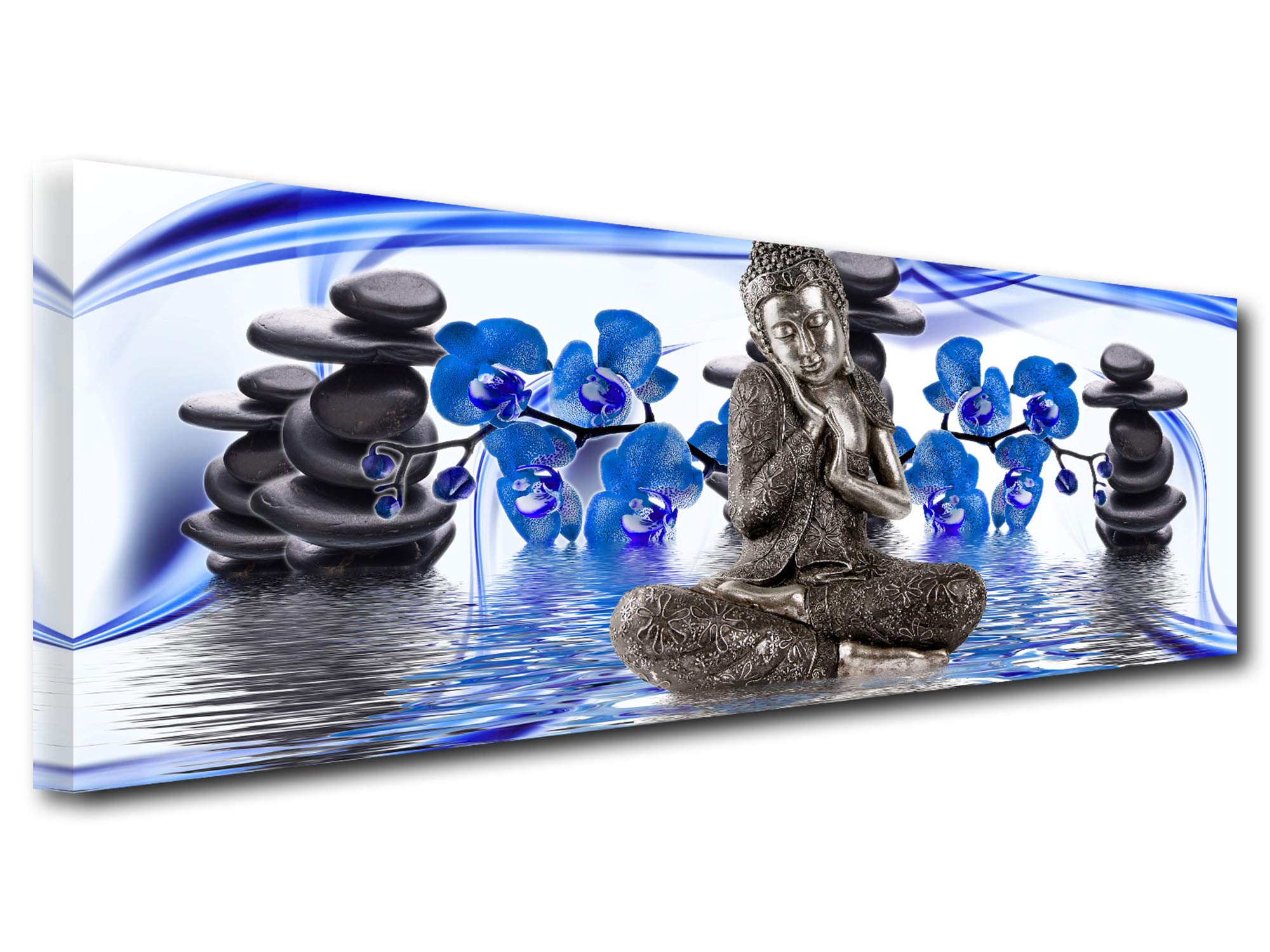 Tableau Zen Spa Bouddha Impression Sur Toile – Déco Murale Multicolore 30x30 Cm, Ambiance Méditation & Sérénité