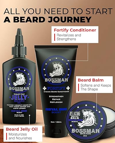 Vista 11 de Bossman Bálsamo relajante para barba - Crema domadora, espesante, relajante y suavizante y producto para el cuidado de la barba, fabricado