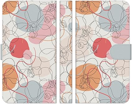 Amazon Co Jp Ruuu Galaxy S9 Sc 02k Scv38 手帳型 スマートフォン スマホ ケース カバー ドローイング アート 花柄 花 フラワー 線画 一筆書き イラスト 女性 水玉 くすみカラー モーヴ くすみ ユニーク おしゃれ 個性的 きれい 韓国 トレンド 流行 人気