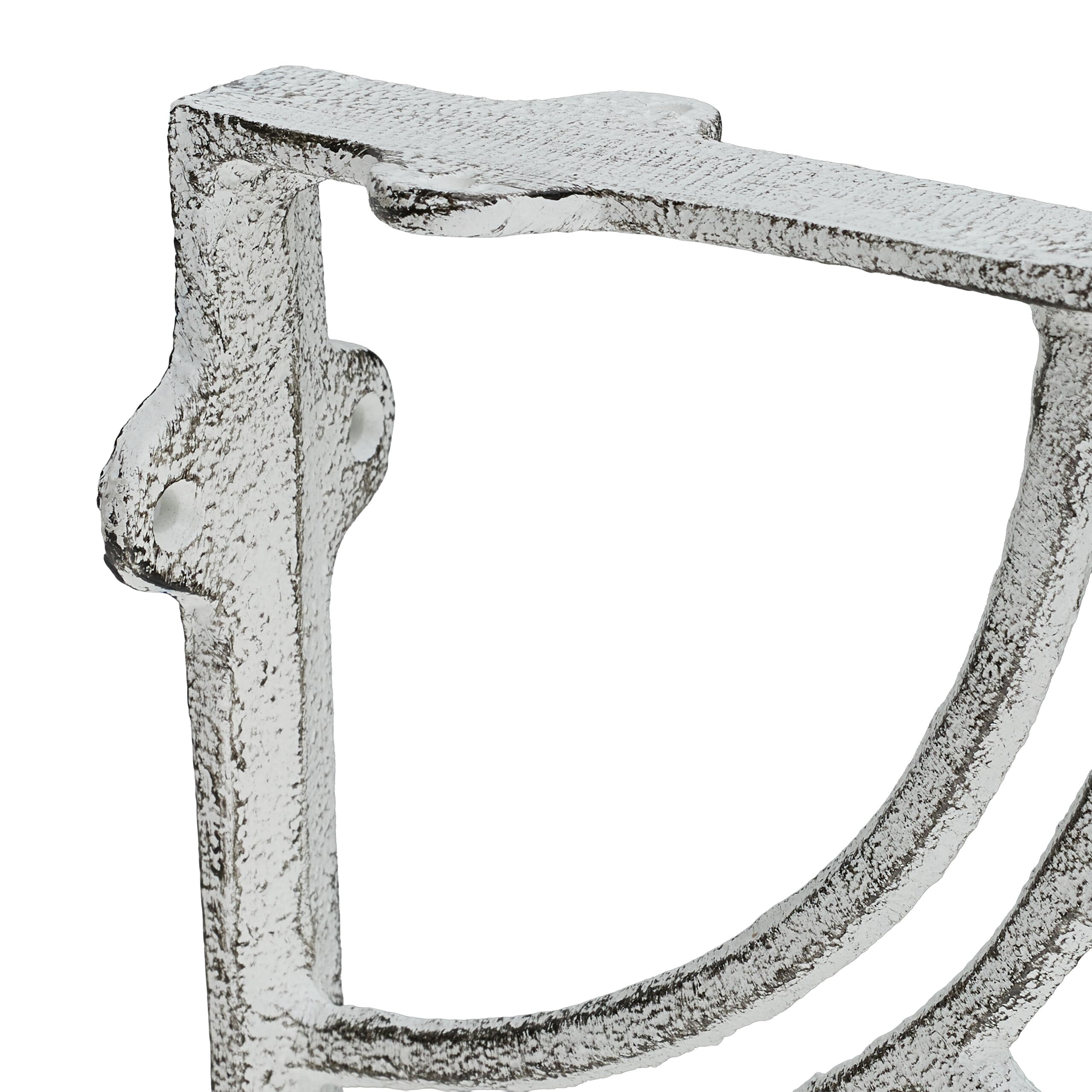 Relaxdays Reggimensola da Muro, Set da 2 Staffe per Mensole Parete, Supporti Angolari per Scaffali, Decorativo, Bianco