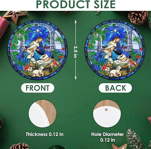 Miniatura 2 de Adornos de Navidad cristianos, adornos de Navidad cristiana para árbol de Navidad, adornos de Navidad de Jesús, decoración de árbol de Navidad,