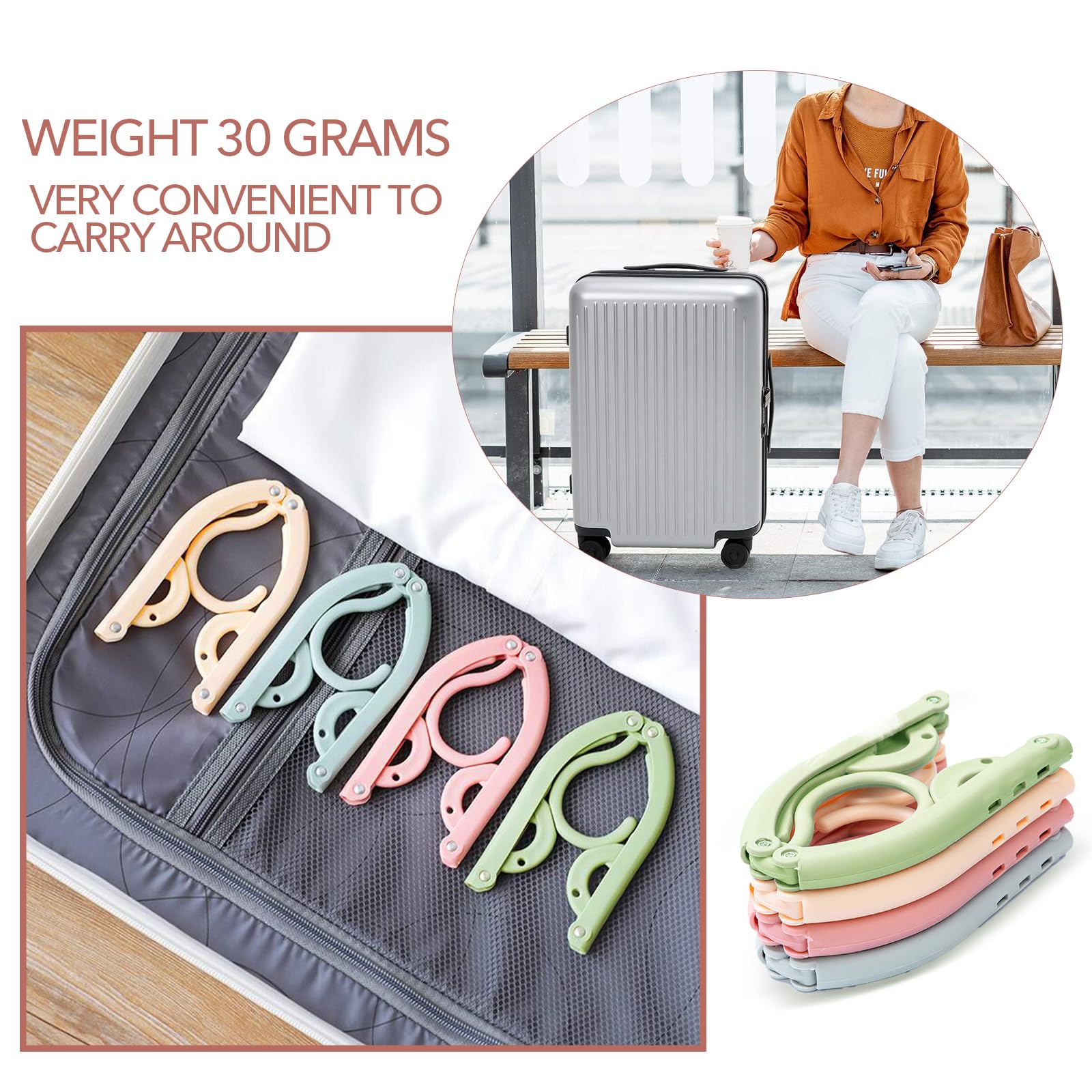 Appendiabiti In Plastica, Extra Spesso, Con Spalle Larghe, Per Adulti, 360 Gradi, Antiscivolo, Standard, Ideale Per L'uso Quotidiano, Confezione Da 10 Pezzi - Foto 10