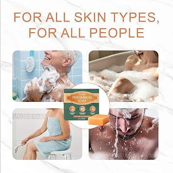 Kaori persimmon soap, Deodorizing Persimmon Soap,Feel fresh and clean all day long,Gentle Cleansing Body, for Men & Women (1pc, 5.3 oz)