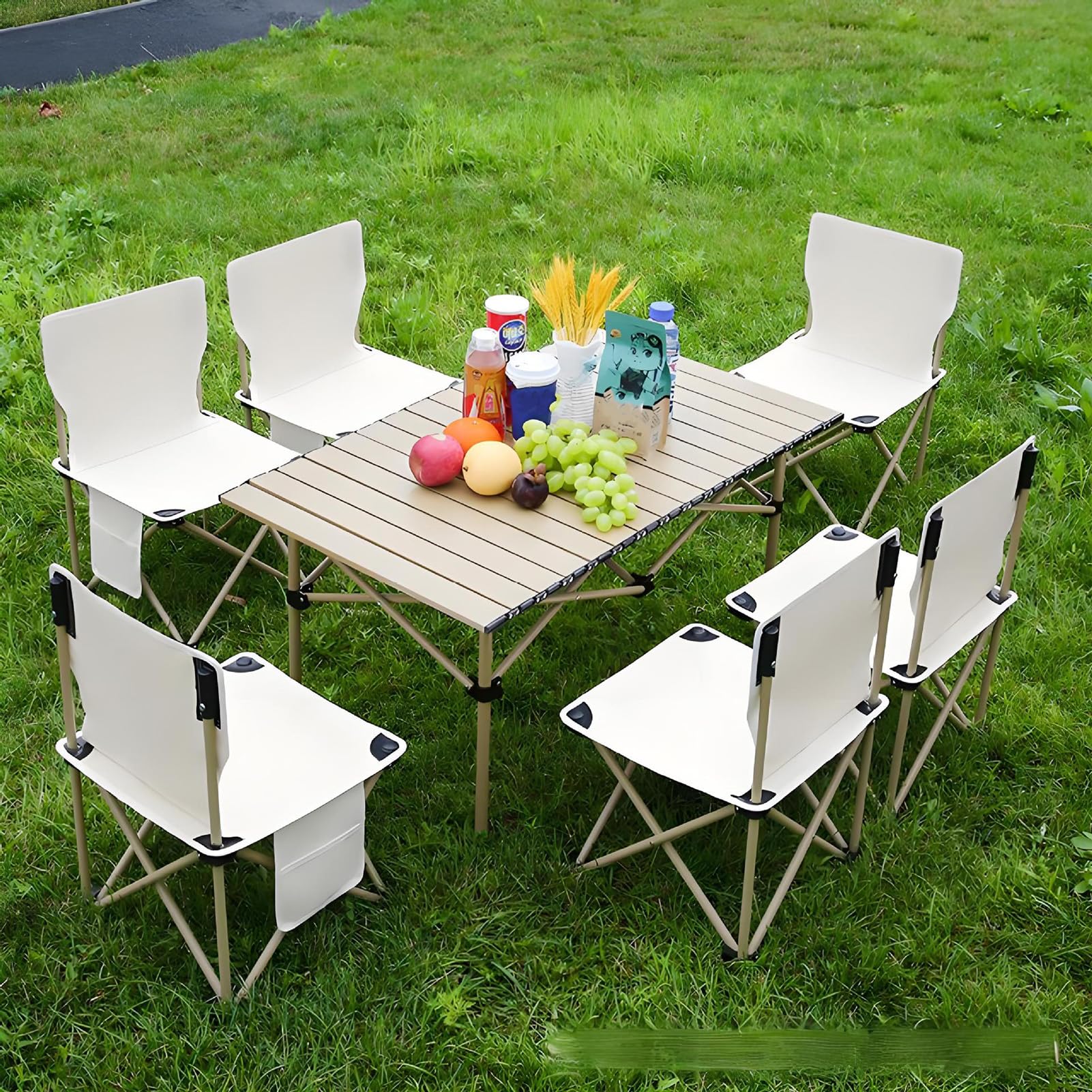 Amazon.com: 7 Piece Foldable Camping Chairs and Table Set Amazon.com: 7 Piece Foldable Camping Chairs and Table Set