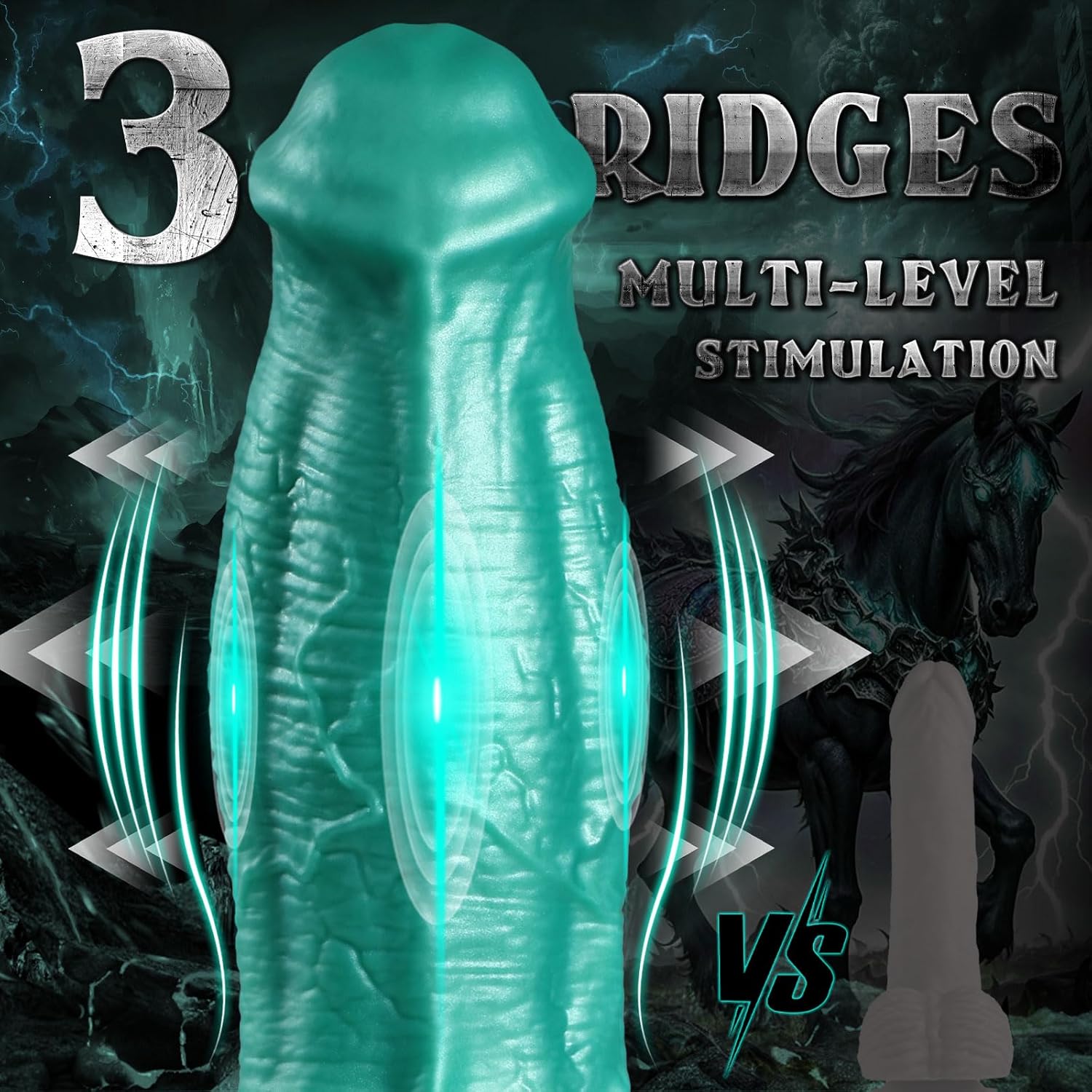 11 Inch Vibrating Huge Horse Dildo, 2.86'' Thick Dual Density Silicone Monster Dildo Vibrator with 7 Vibration Modes, Fantasy Big Animal Dildos Butt Plug Sex Toy for G-spot Anal Stimulator (11 Inch)