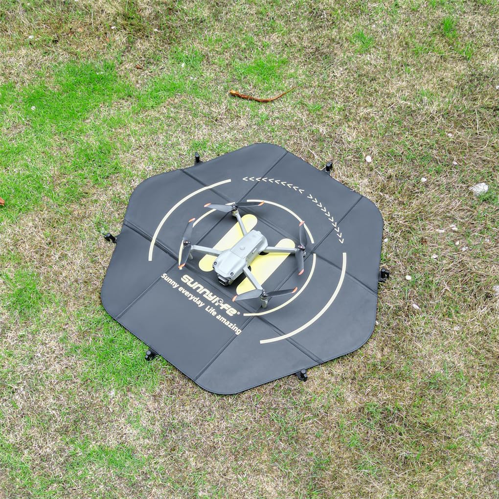 La plataforma de aterrizaje para drones AVATA 2 tiene mayor resistencia al viento y al fuego y se puede limpiar fácilmente aire libre, Negro, 80cm