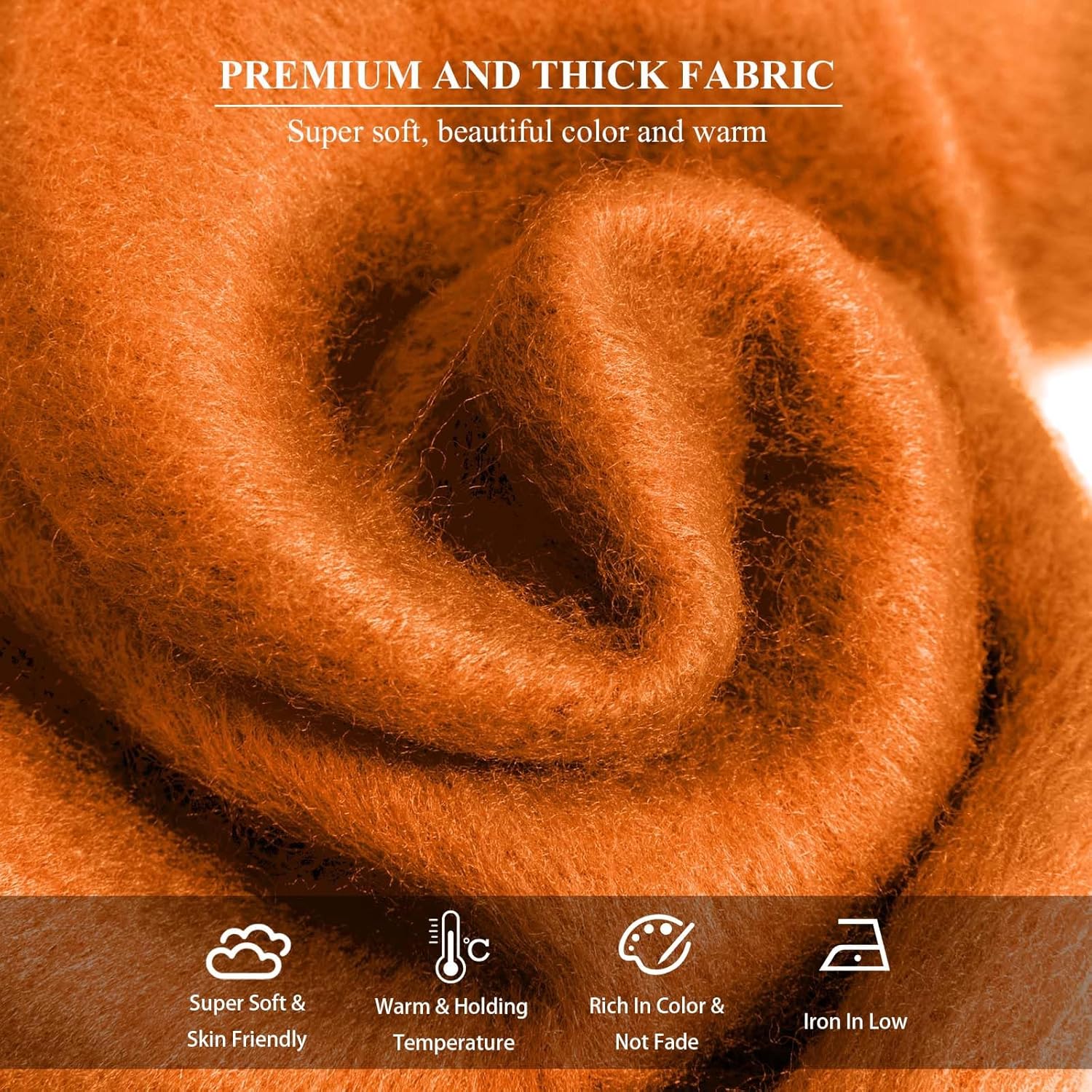 Winter Women Chunky Scarf Warm Blanket Big Thick Large Oversized Wrap Colorful Long Solid Scarves - Image 4