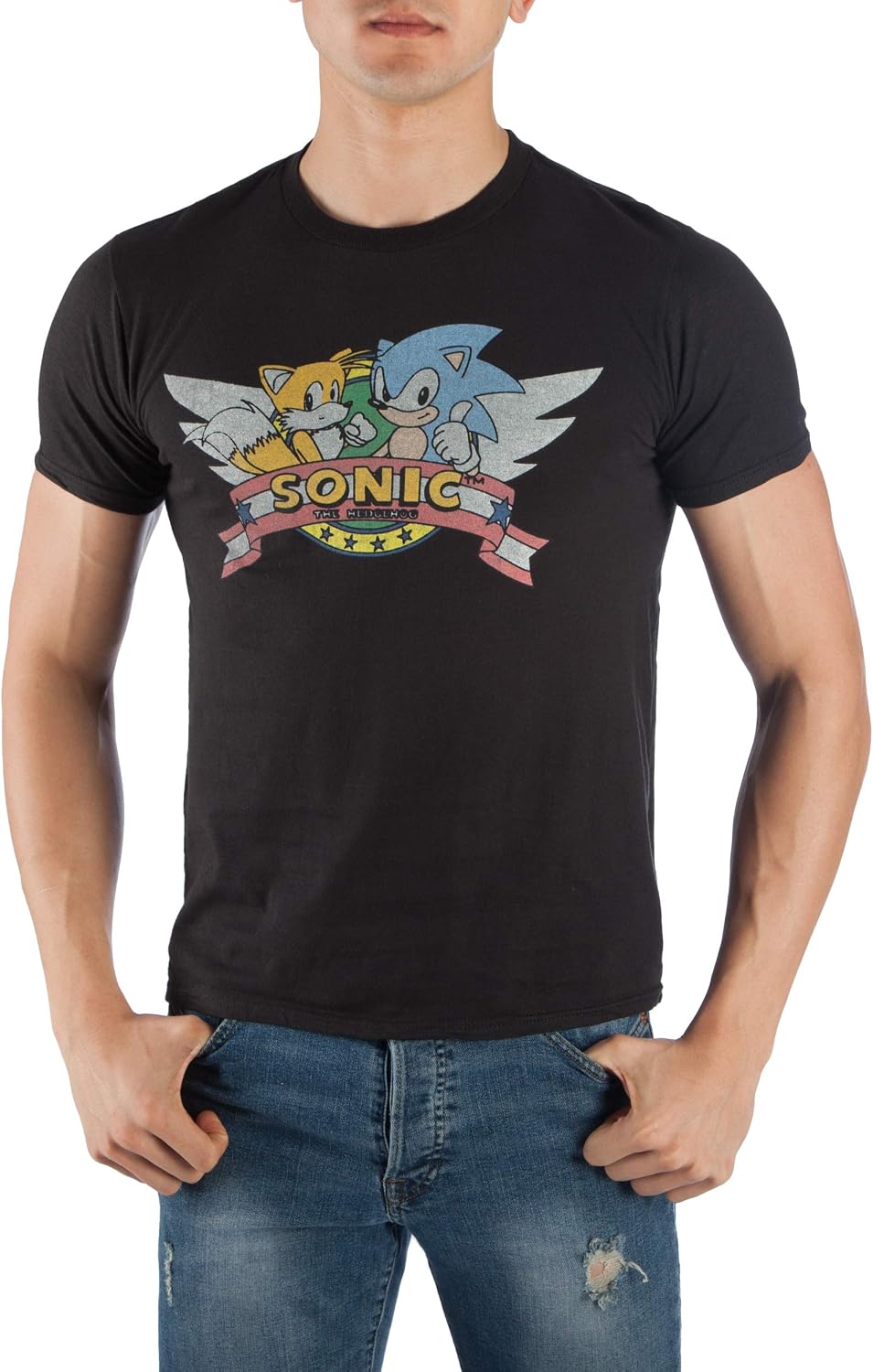 Ensemble T-Shirt + Short Sonic The Hedgehog Garçon – Coton Doux, Motif Sonic Bleu, Taille 6 Ans