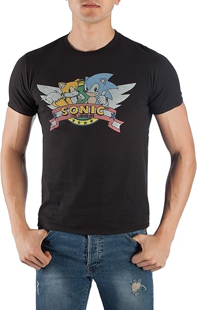 Bioworld Men's Sonic The Hedgehog Shirt 