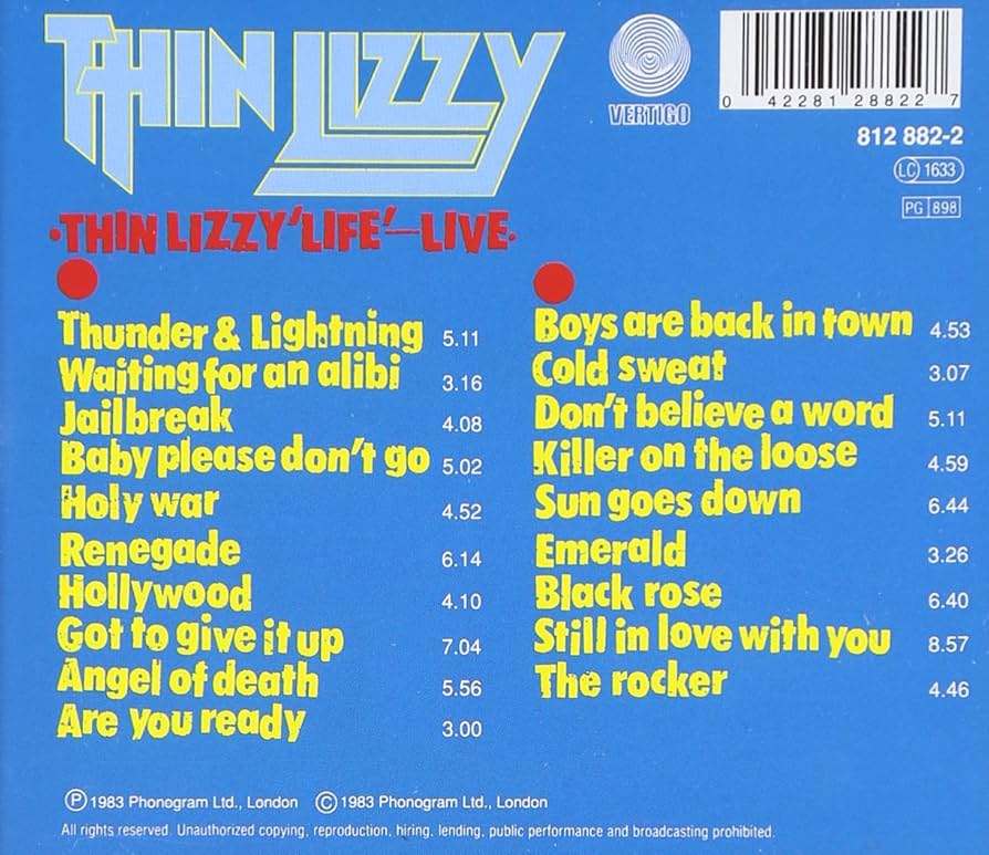 Thin Lizzy Life Live ラストライブ　シン•リジィ　2枚組 Amazon.co.jp: ラスト・ライヴ(SHM-CD) - シン・リジィ
