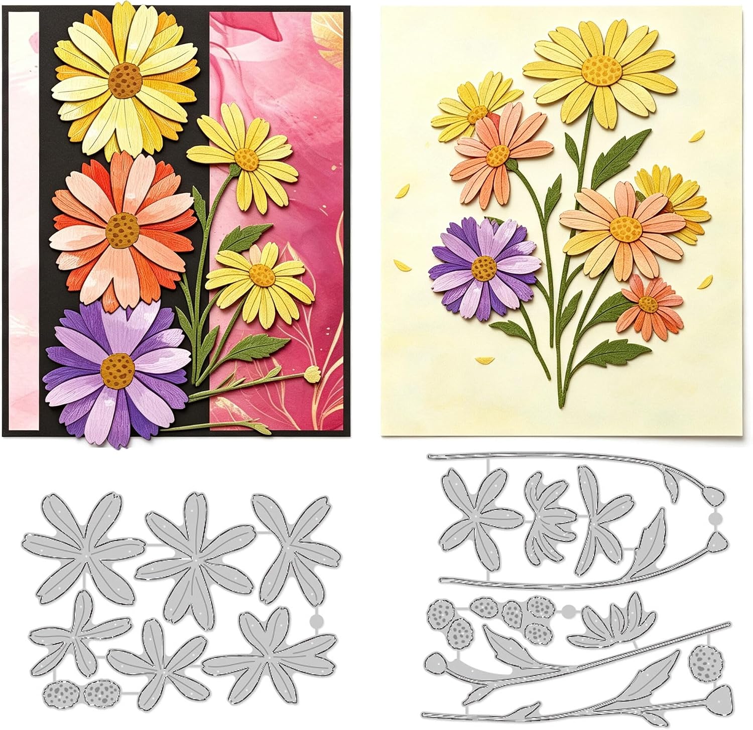 4 Seasons Elements Car Cutting Dies Card Making Metal Die Cut Stencils Scrapbooking Embossing Template Dies Supplies for DIY Paper Invitation Craft Photo Albums Gift Greeting Card Decor