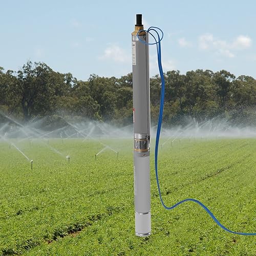 DNYSYSJ Bomba sumergible de pozo profundo de tubo de 3 pulgadas, 750 W, 1 HP de acero inoxidable 16 GPM, bombas de agua sumergibles de tornillo de