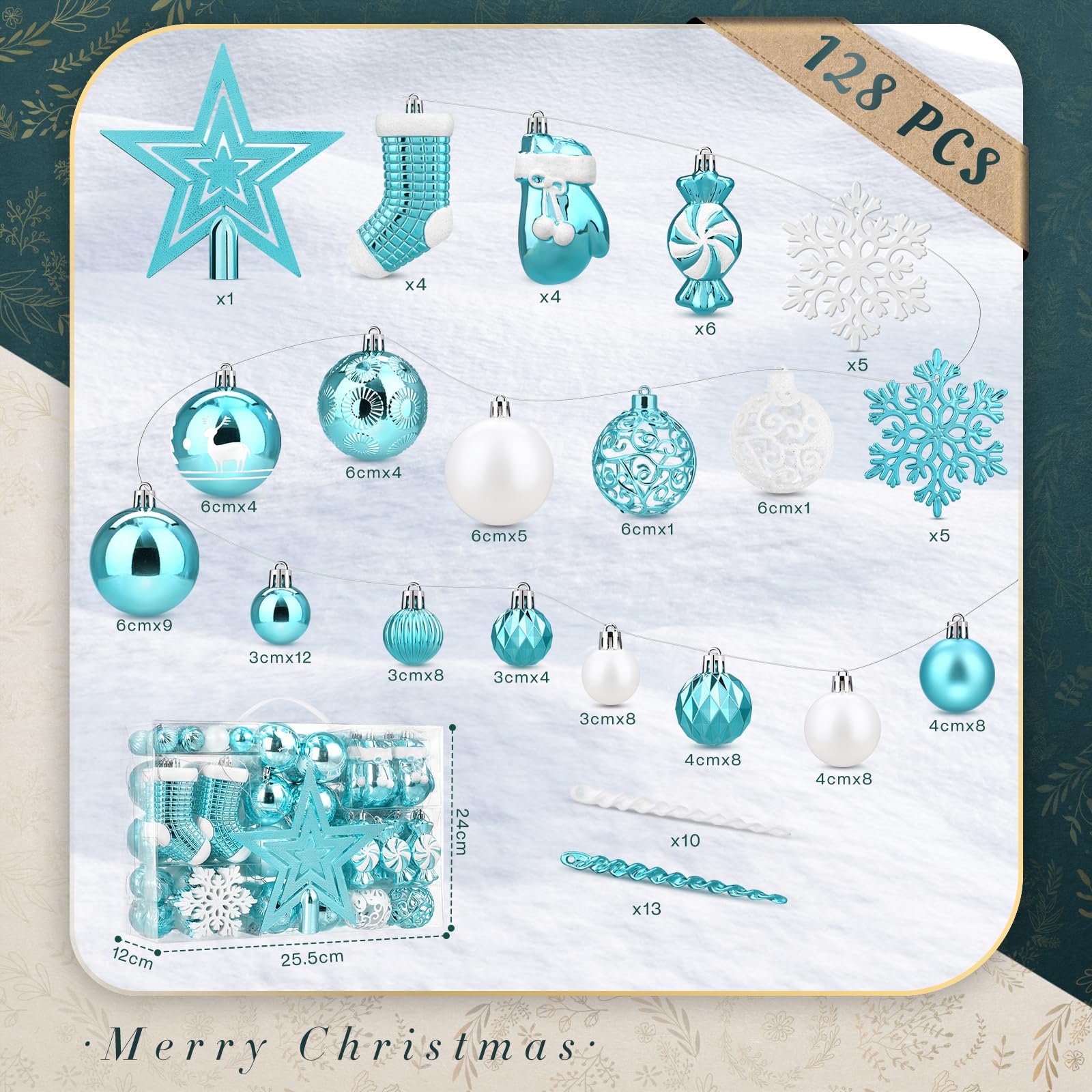 Kerstballen Plastic – Kerstversiering Goud & Blauw - Kerstbal Set 100 Stuks - Voor Een Kerstballen Plastic – Kerstversiering Goud & Blauw - Kerstbal Set 100 Stuks - Voor Een