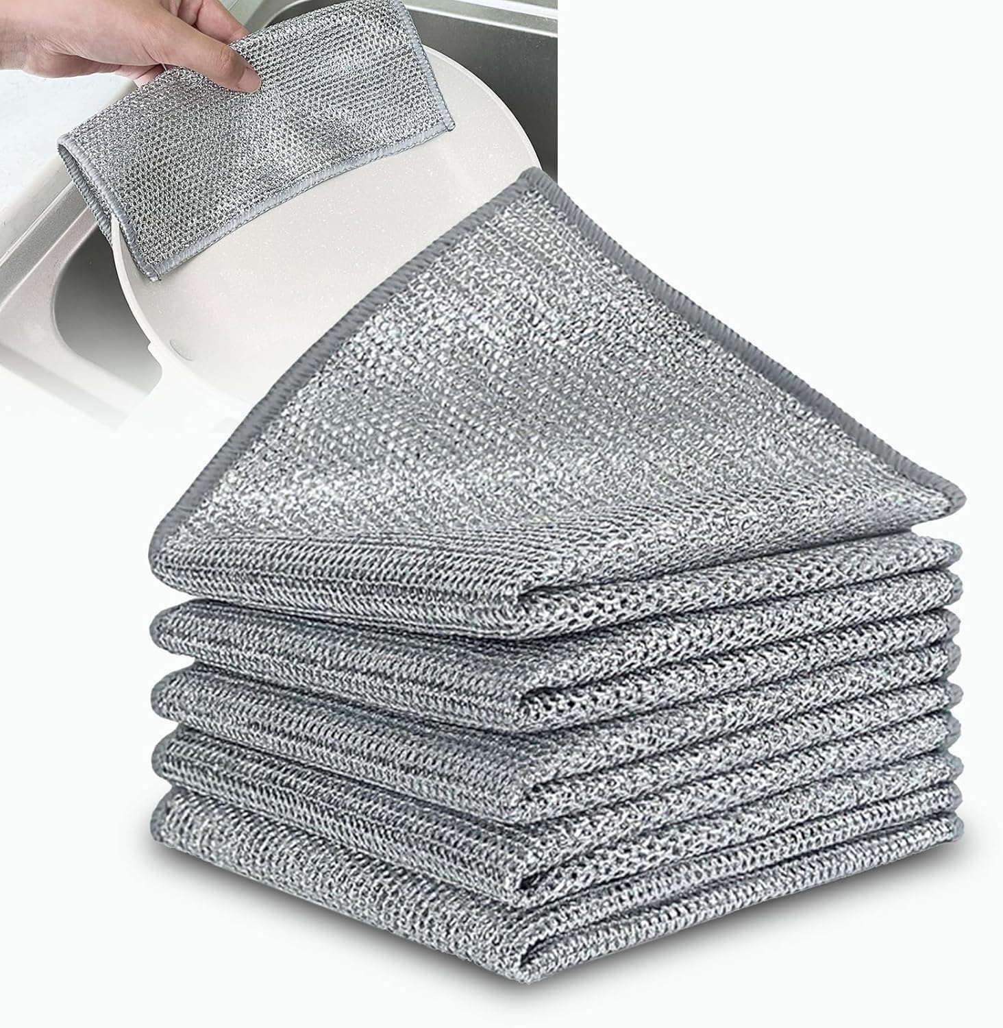 See full amazon price history chart for BANGERZ Pack of 15 Non-Scratch Wire Dishcloths, Steel Wire Dish Rags for Wet and Dry, Multipurpose Scrubbers for Washing Dishes, Sinks, Counters Multi use Kitchen Bartan Wipes BANGERZ Pack of 15 Non-Scratch Wire Dishcloths, Steel Wire Dish Rags for Wet and Dry, Multipurpose Scrubbers for Washing Dishes, Sinks, Counters Multi use Kitchen Bartan Wipes (B0DHD4NWS2) Amazon Price History, Amazon Price Tracker