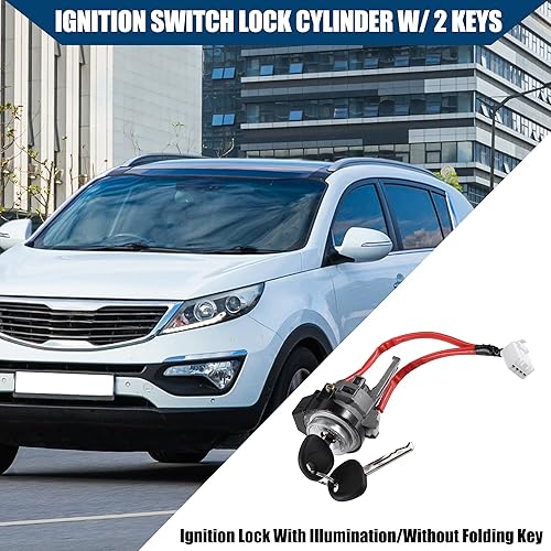 Miniatura 3 de No.819003WG00 - Cilindro de bloqueo de interruptor de encendido para automóvil con 2 llaves para Kia Sportage 2011-2016 / Juego de cilindros de