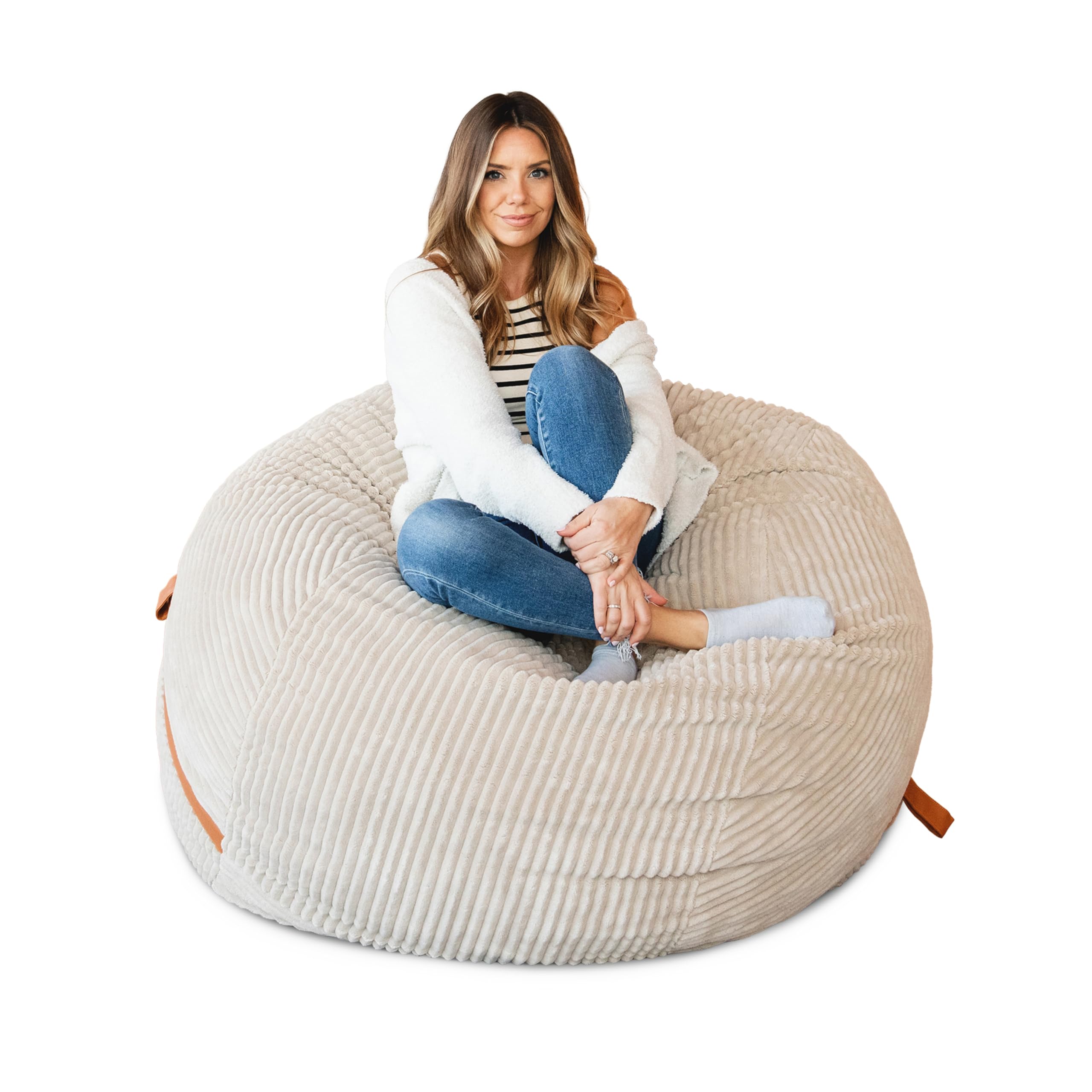 Amazon.com: Big Joe Fuf 5Ft Oversized Foam Bean Bag Chair with