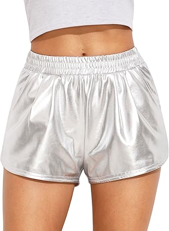 metallic running shorts
