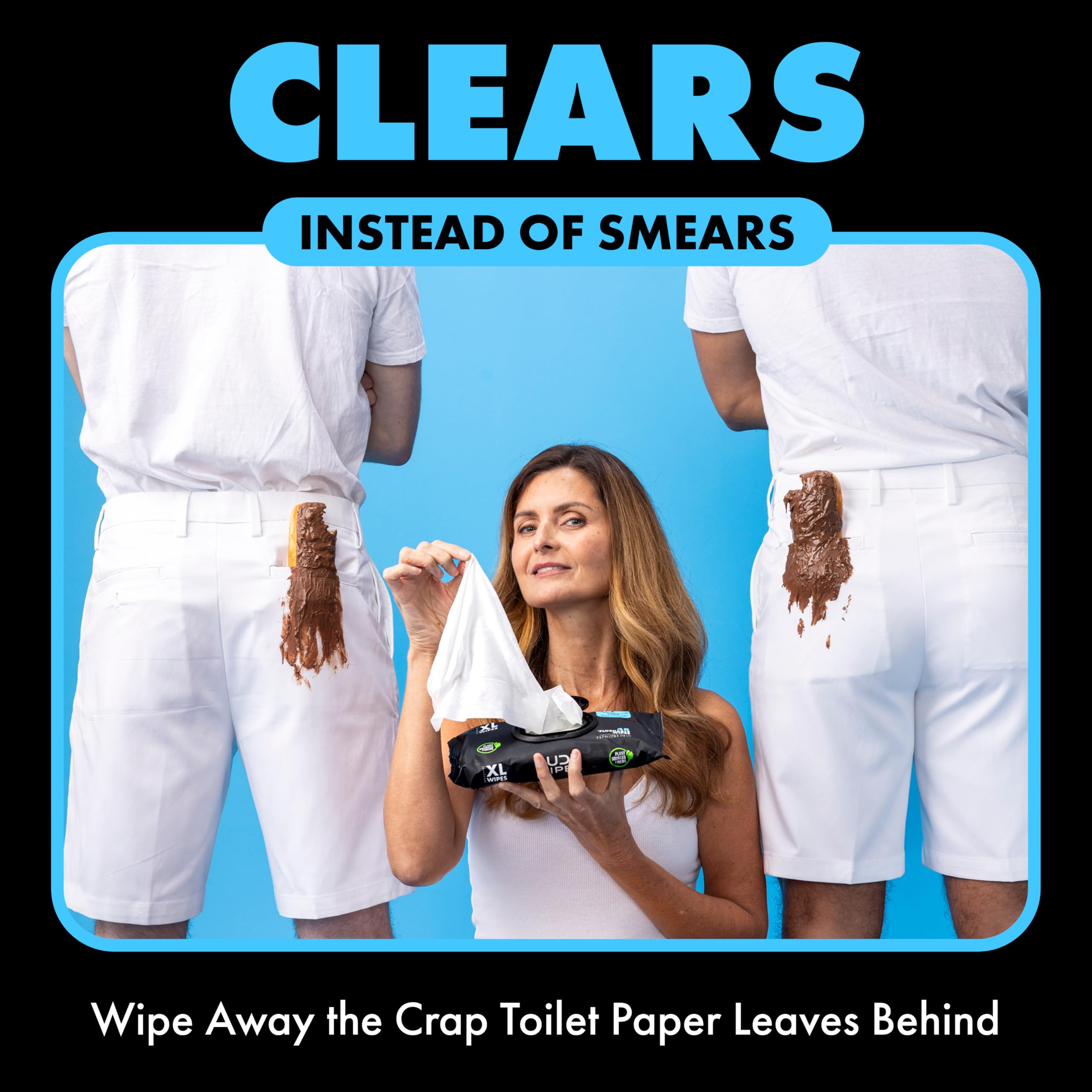 Dude Dispenser Salviette Gettabili Nel WC (3 Confezioni da 48 Pezzi) - Umidificate con Vitamina E e Aloe per Uso Domestico - Sicure per Fosse Settiche e Fognature