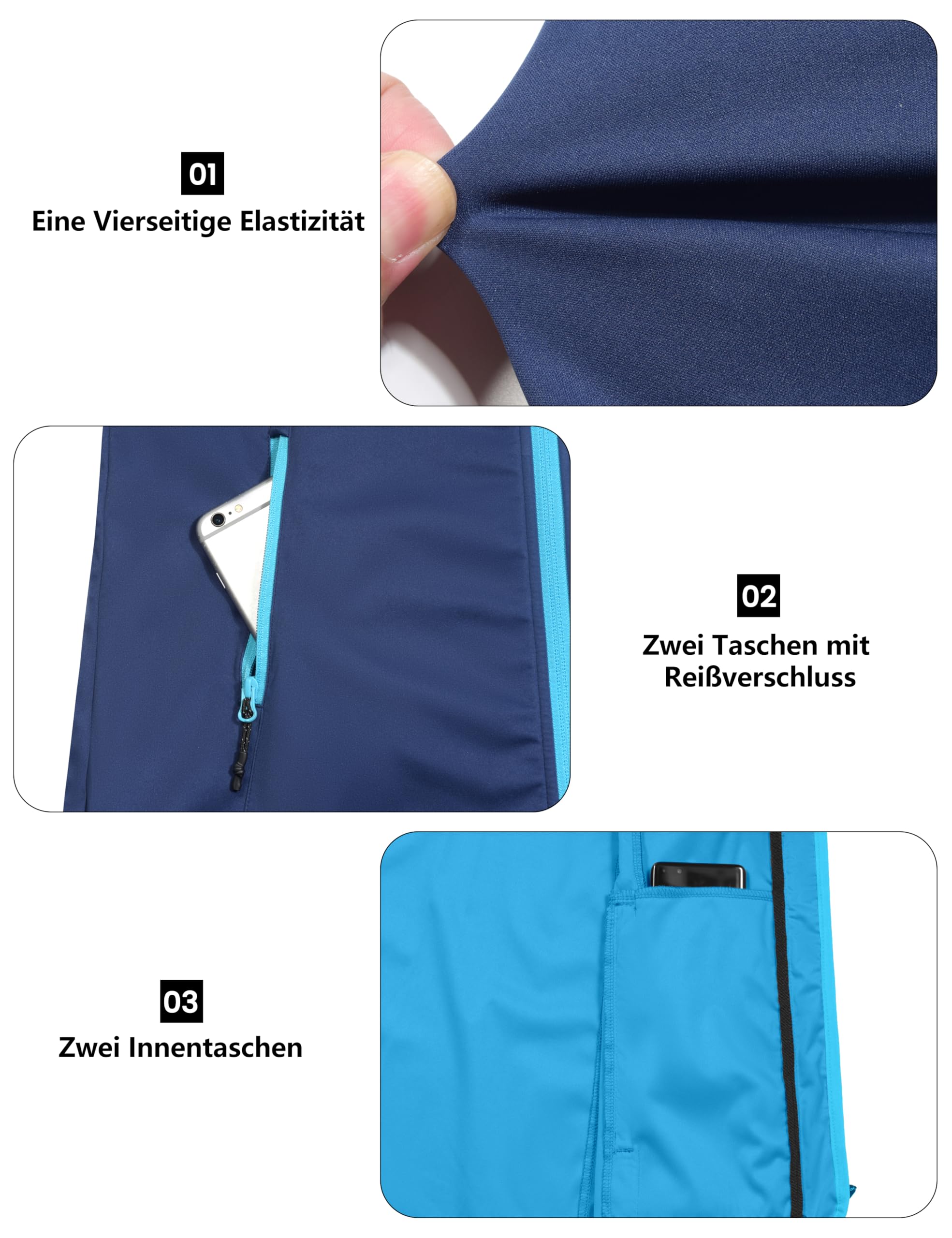 Little Donkey Andy Veste légère softshell coupe-vent sans manches femme