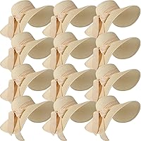 Tigeen 12 Pack Women's Wide Brim Straw Sun Hats - Foldable Floppy Beach Caps UPF 50+ Multicolor Summer Protection