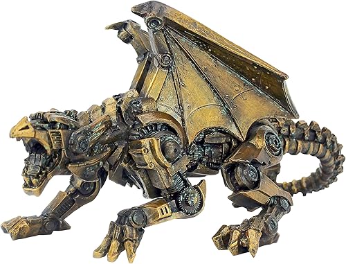 Miniatura 2 de Design Toscano Estatua de dragón de engranaje gótico steampunk, bronce