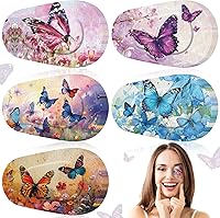 Geiserailie 50 Pack Disposable Eye Patches for Adults - 5 Butterfly Styles, Breathable Adhesive for Lazy Eye, Women & Girls