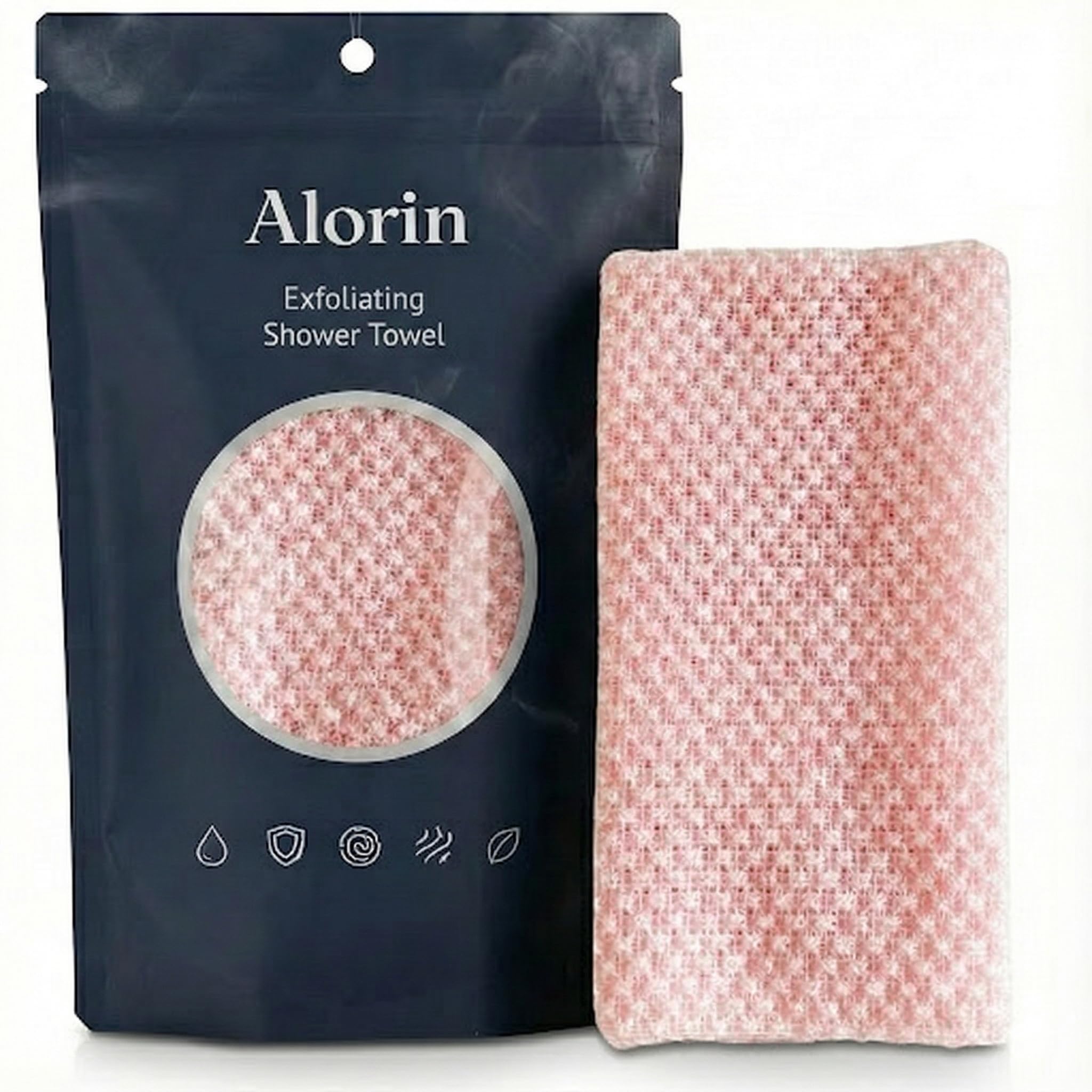 Alorin Towel, Alorin's Exfoliating Shower Towel, Exfoliating Skin Bath Towel, Premium Scrub Wash Cloth for Body Face, Exfoliating Washcloth for Men