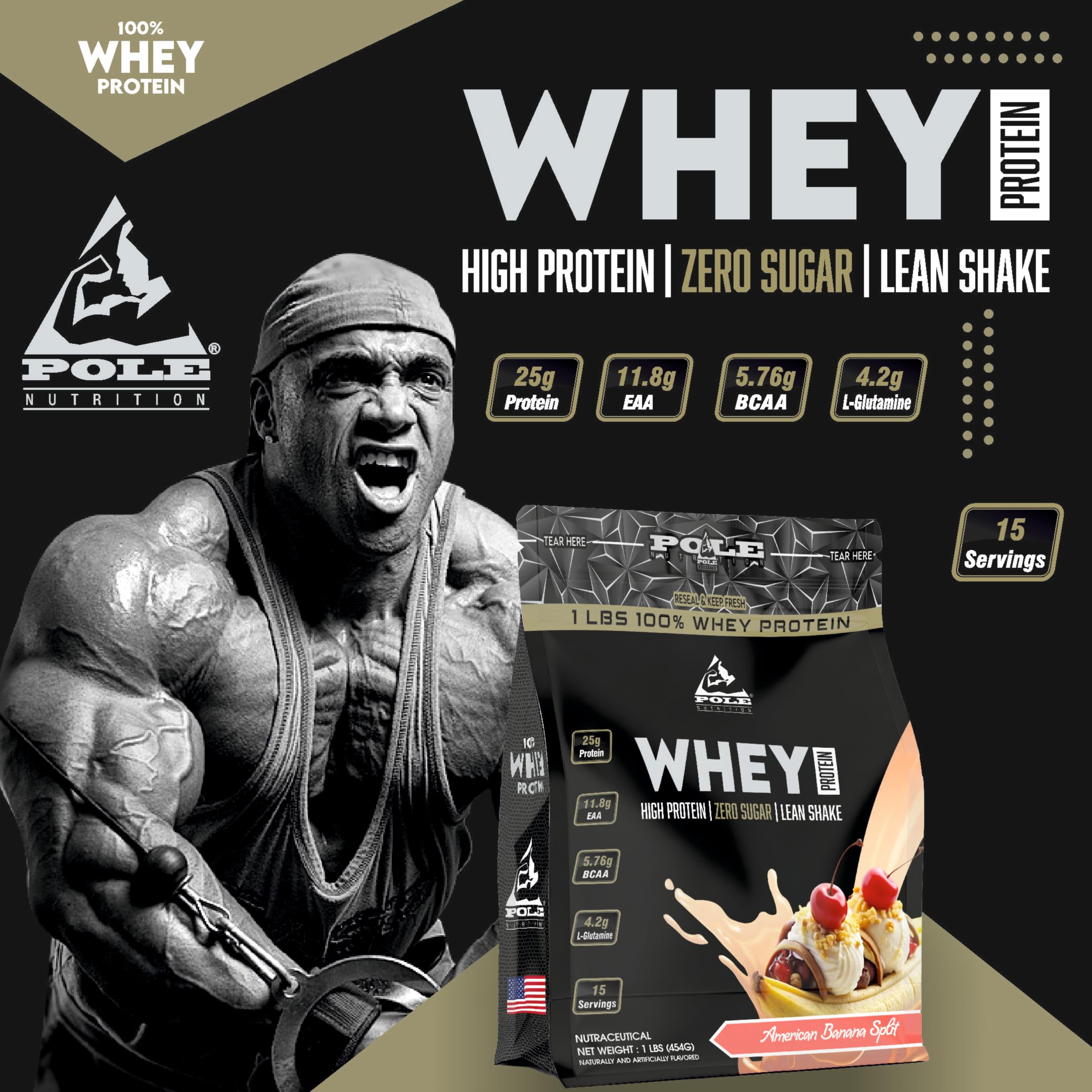 ダイエットフード Paul Pole Nutrition Whey Protein | Lean Muscle Shake | High Protein