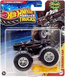 Hot Wheels TV Series Bat Mobile, Includes Crushed car 1:64 Scale die cast