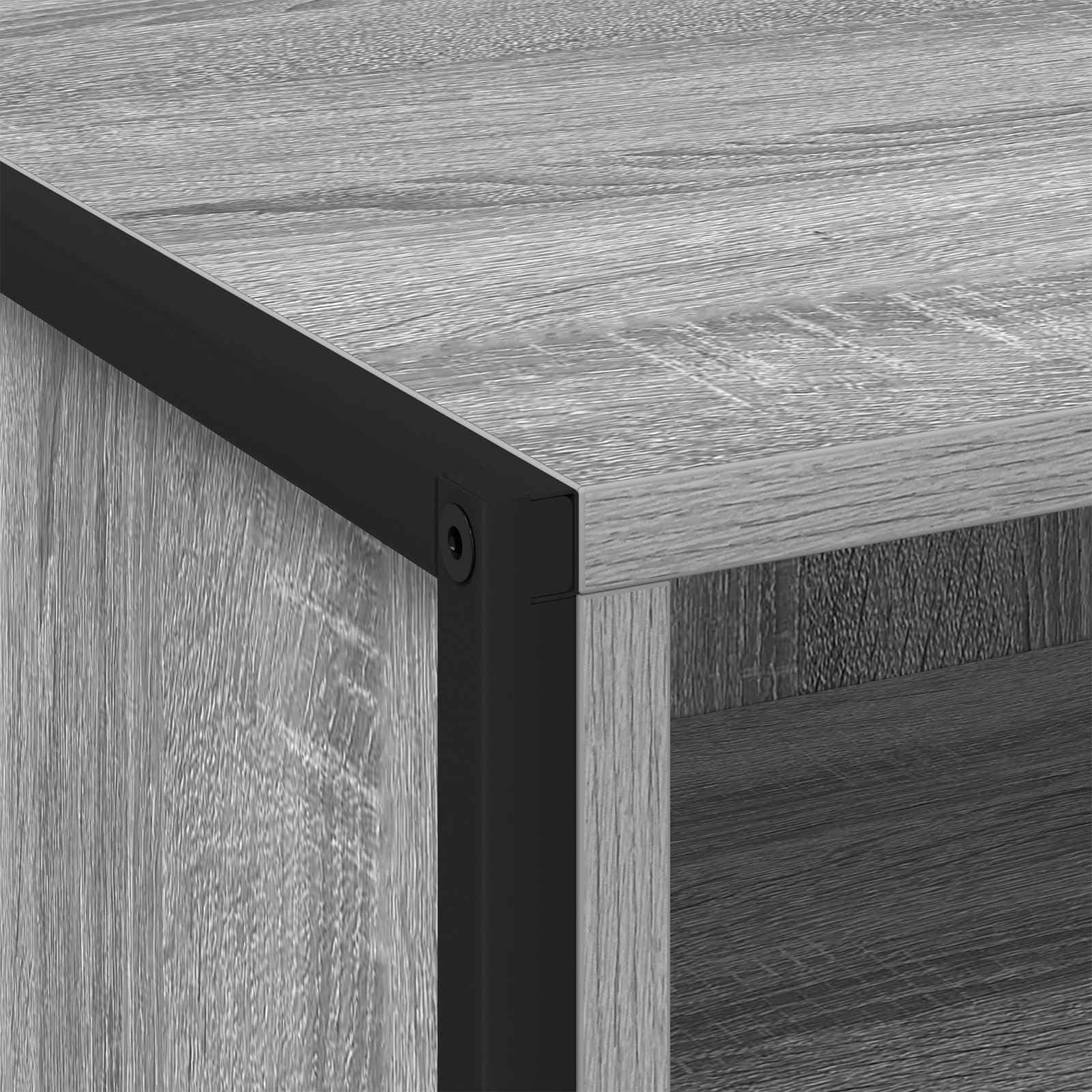 Comodino Sonoma 50 × 39,5 × 50 cm legno con cassetto, gambe in acciaio inox, moderno tavolo laterale per camera da letto e soggiorno