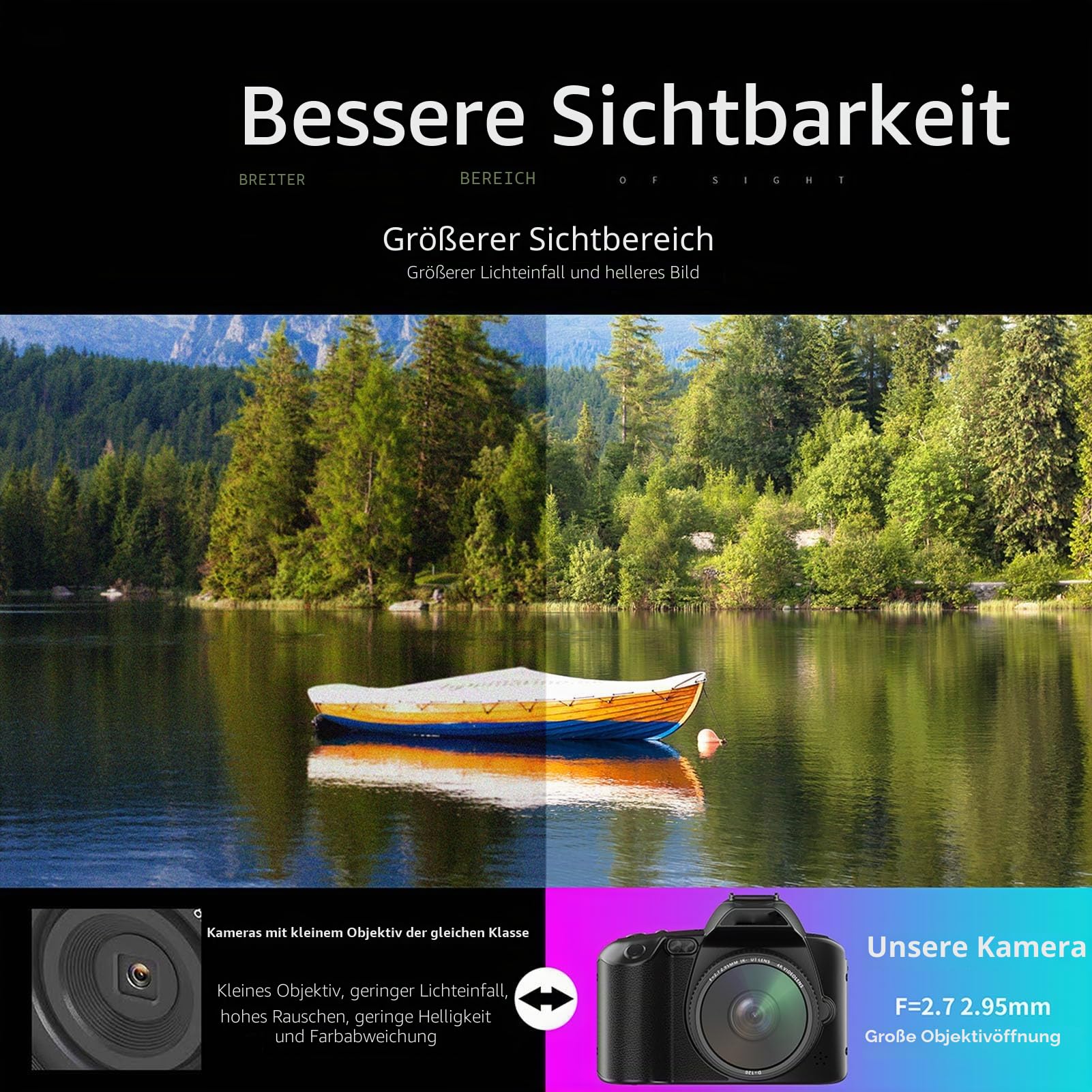 4K 64MP Digitalkamera, 16x Zoom, WiFi, Nachtsicht, 6 -Stunden -Akku, Computerkamera, für Fotografie -Video mit Travel Digital Camera, Quick Catch, Dual -Kameras