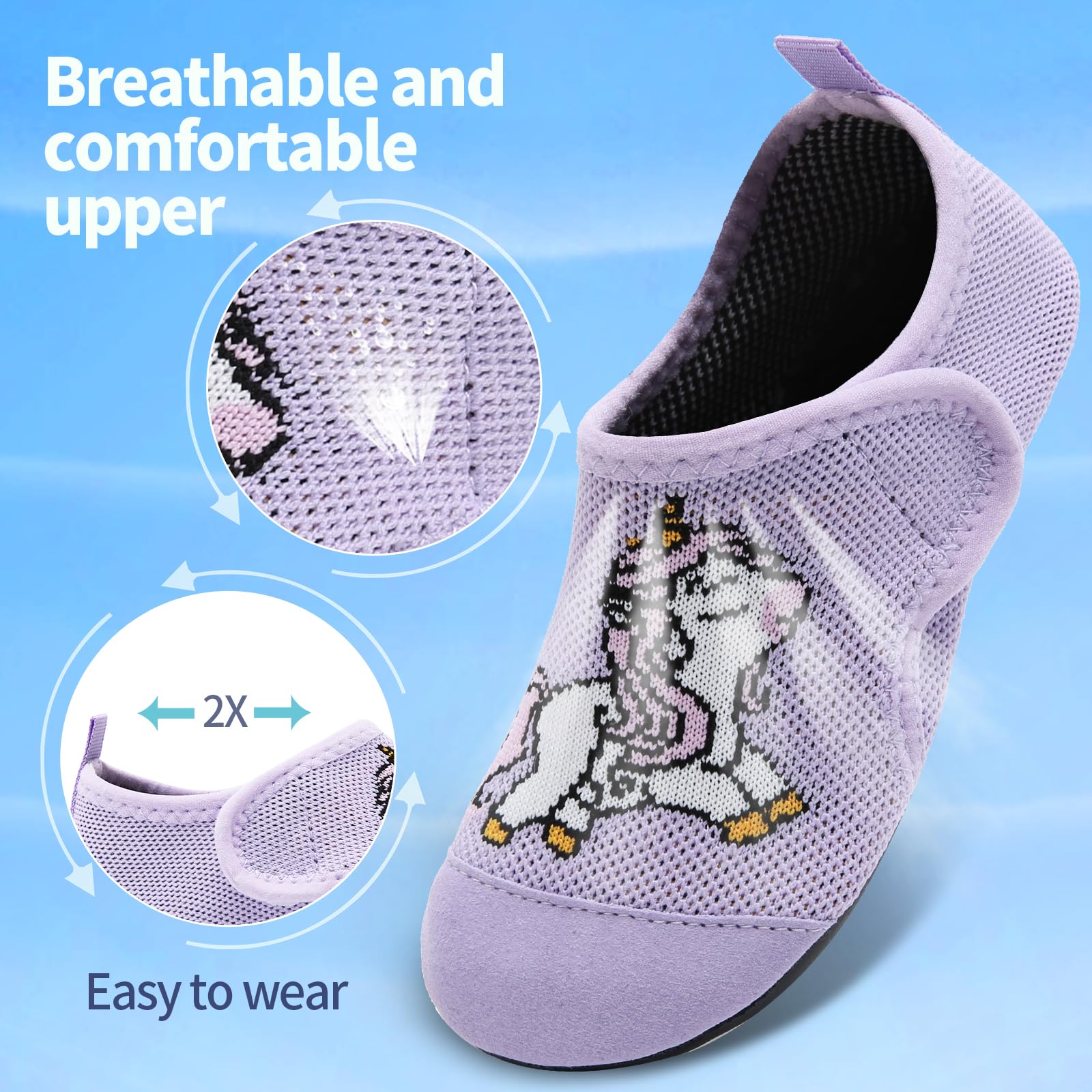 WateLves Pantofole per Bambini Unisex Scarpe a Magli Antiscivolo Ciabatte da Casa per danno la sensazione di camminare a piedi nudi Antiscivolo & Leggero