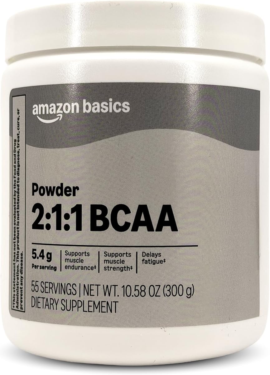 Amazon Basics 2:1:1 BCAA Powder, 55 Servings, 10.58 Ounces